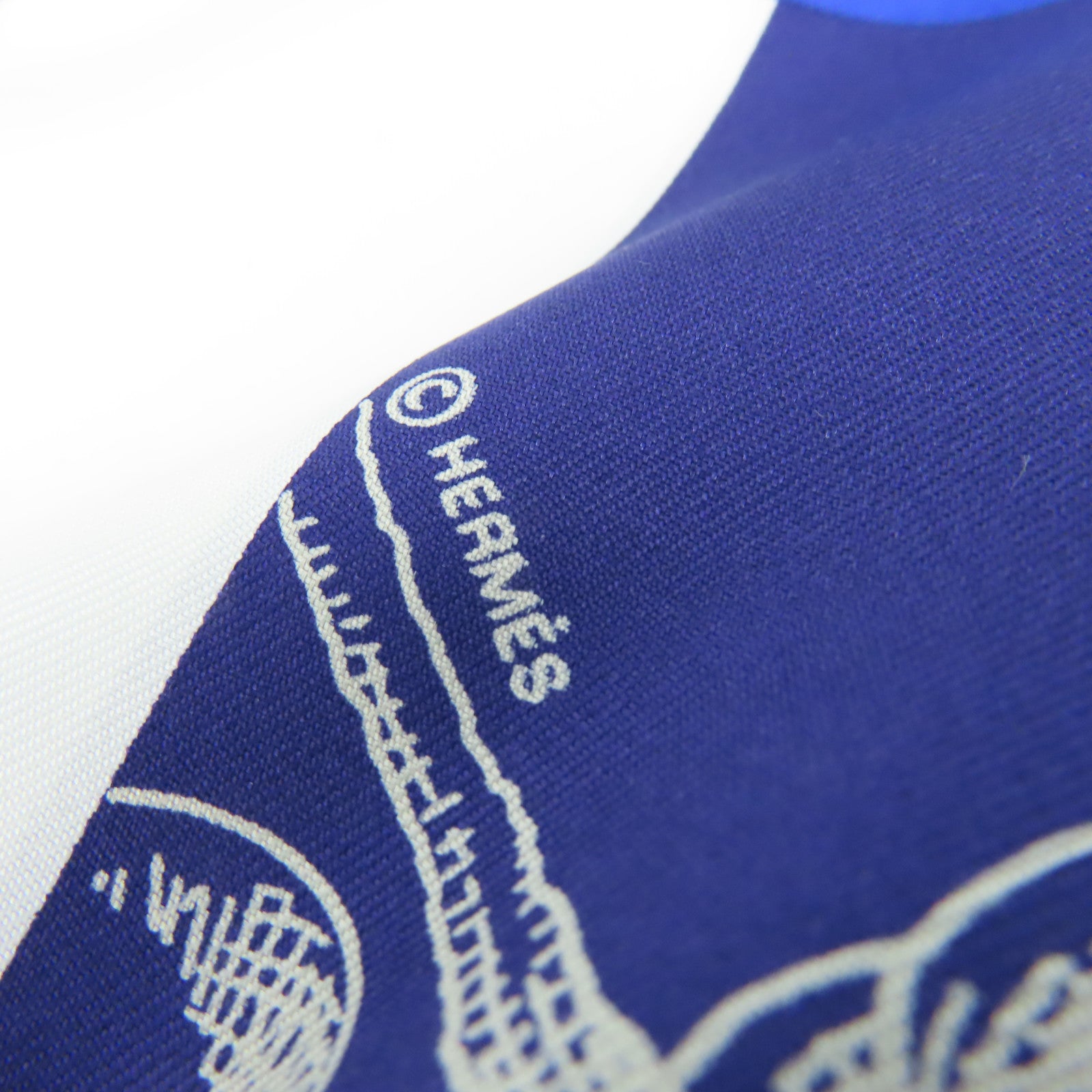 HERMES 【激減優惠】絲質Scarf 90x90絲巾藍色/彩色