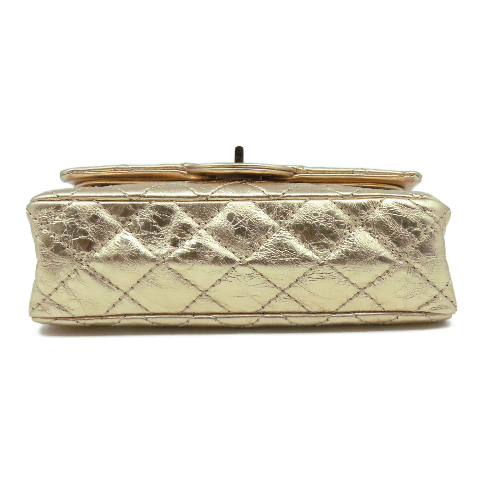 CHANEL 【激減優惠】菱格牛皮皮革2.55 Chain Shoulder金扣鏈帶肩背袋粉紅金色