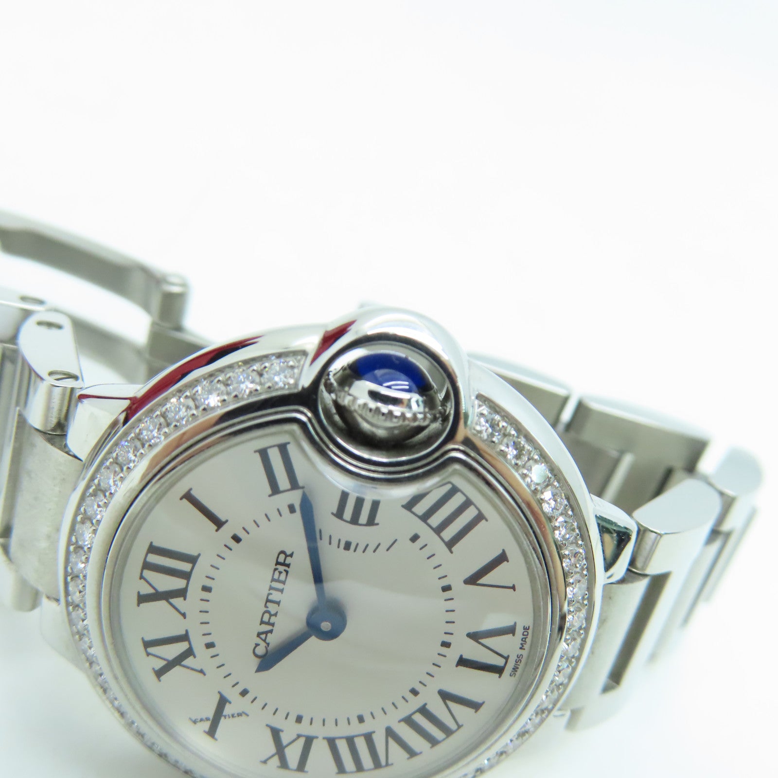 CARTIER Ballon Bleu Be Cartier 28mm不鏽鋼手錶石英機芯白色