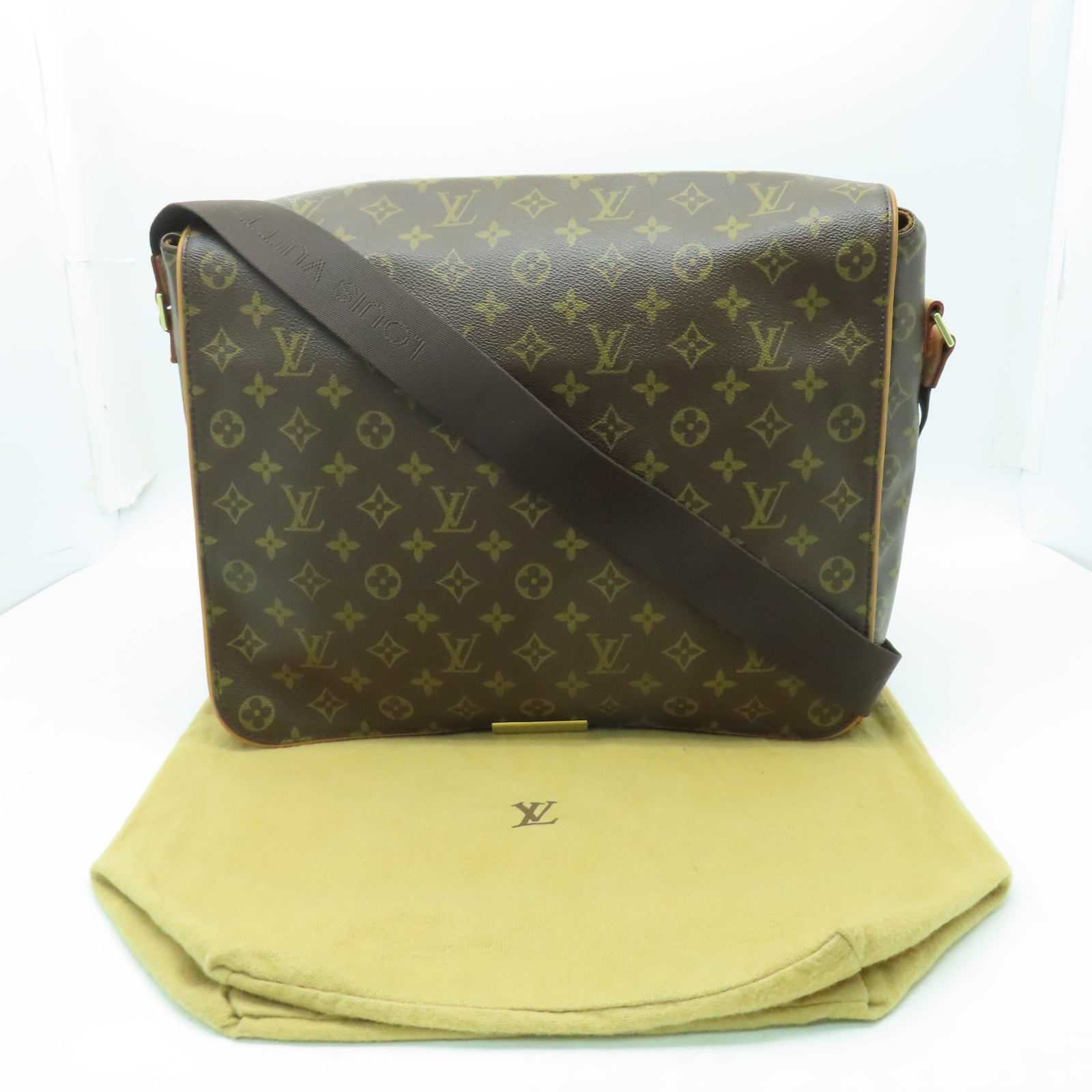 LOUIS VUITTON Monogram Abbesses金扣肩背袋啡色