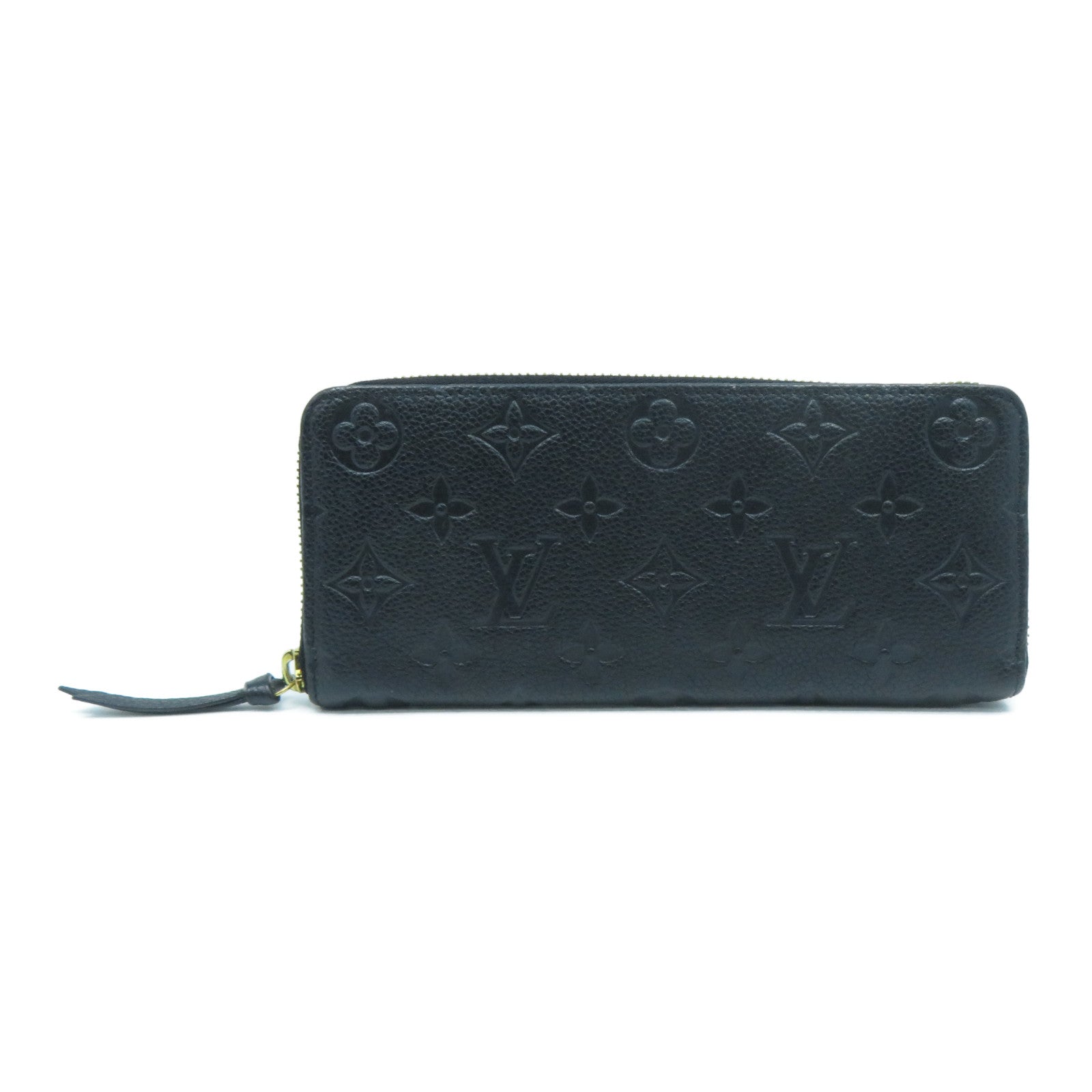 LOUIS VUITTON Monogram Empreinte Clemence Wallet金扣長錢包黑色