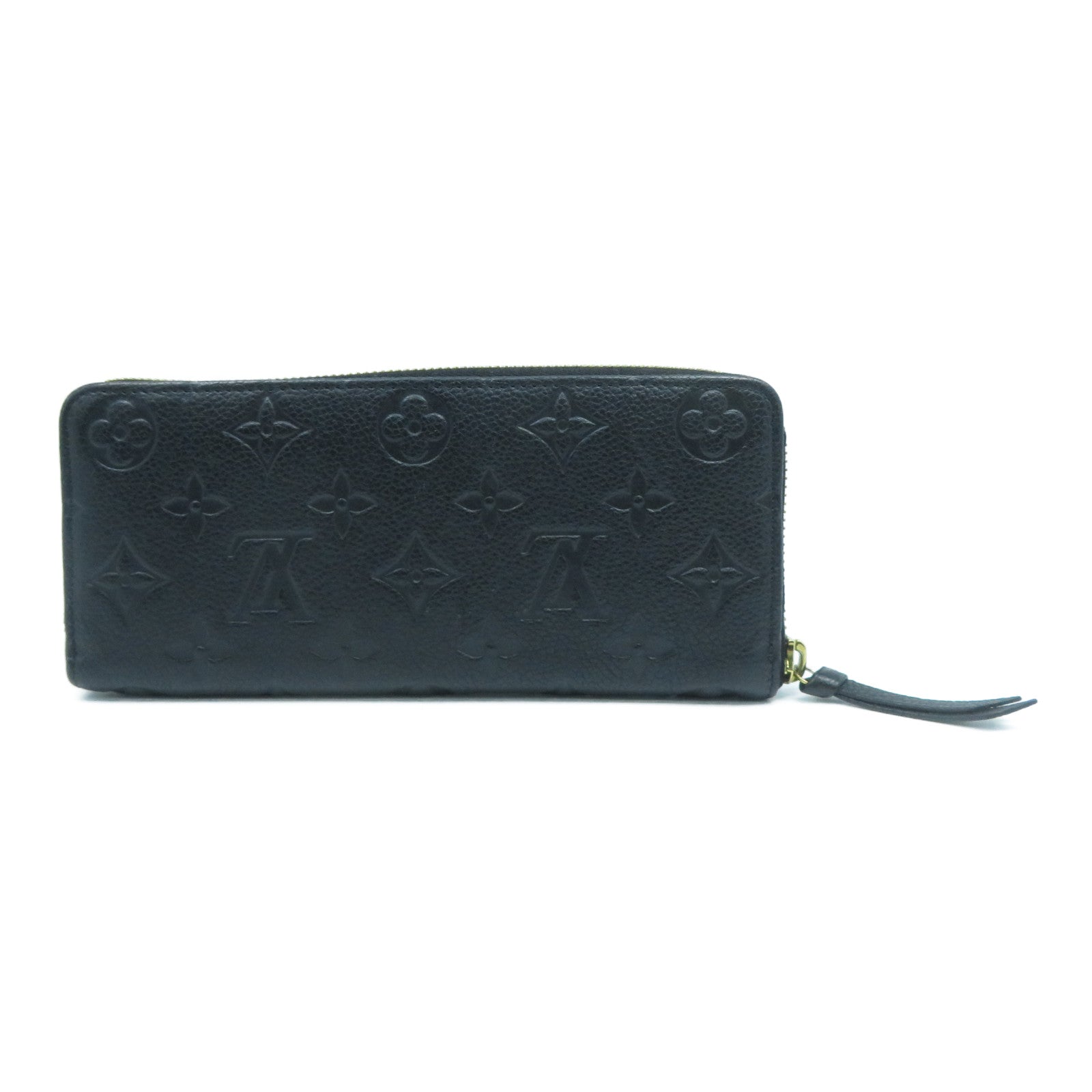 LOUIS VUITTON Monogram Empreinte Clemence Wallet金扣長錢包黑色