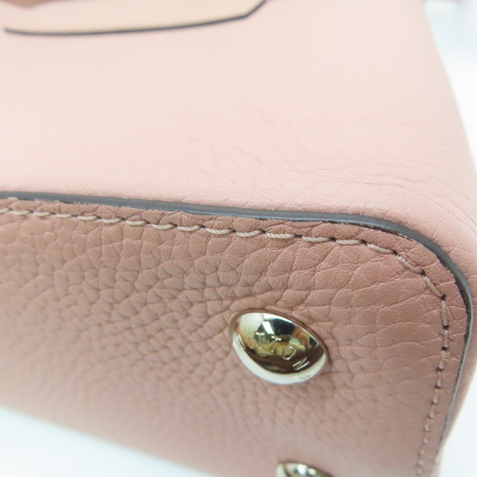 LOUIS VUITTON [Sharp Discount] Taurillon Leather/Snakeskin Leather Capucines MM Silver Buckle Shoulder Bag Pink