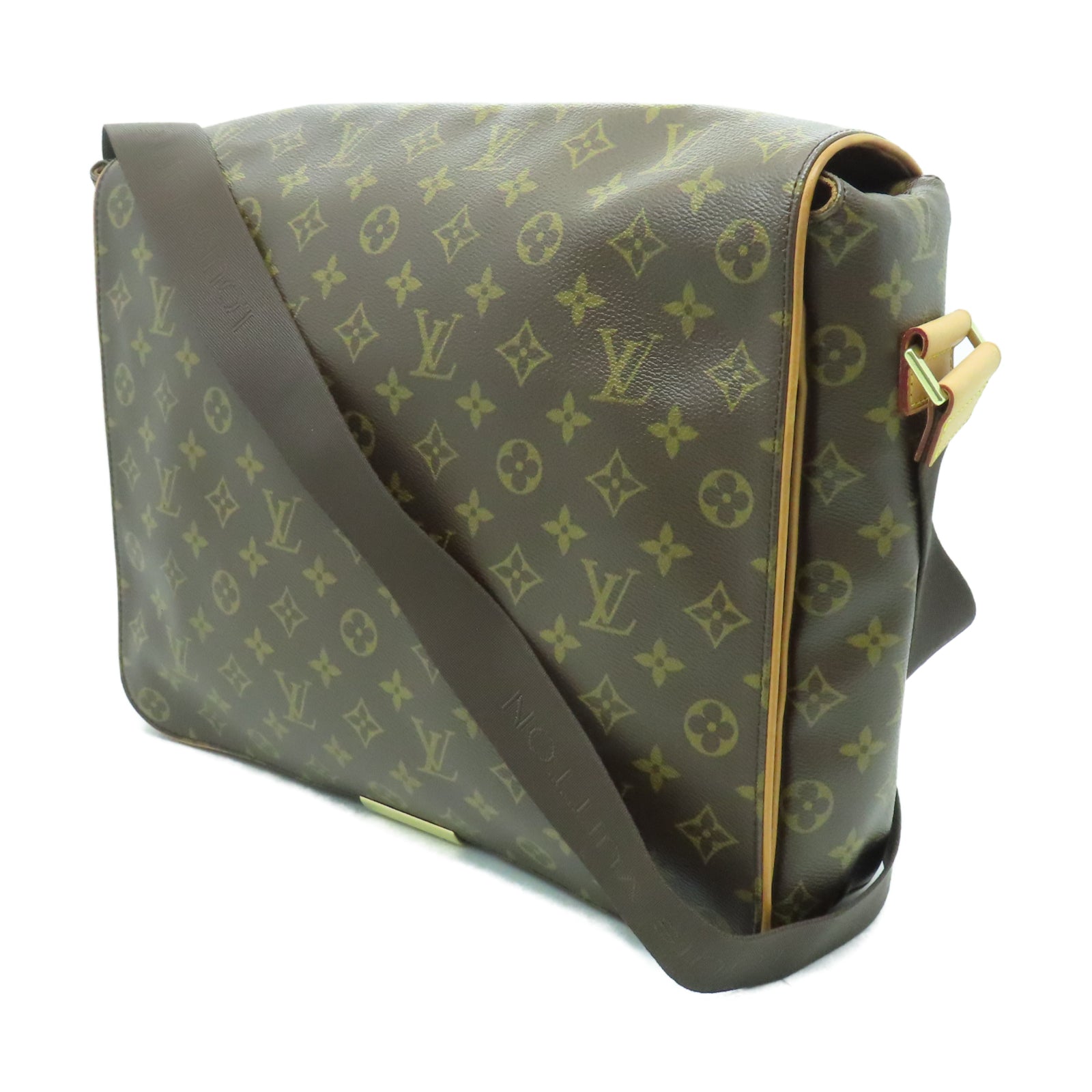 LOUIS VUITTON Monogram Abbesses金扣肩背袋啡色