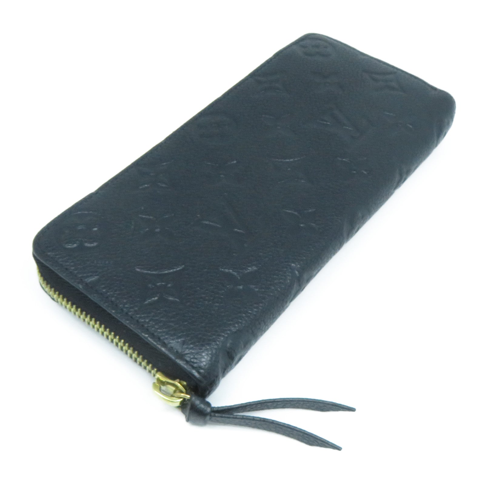 LOUIS VUITTON Monogram Empreinte Clemence Wallet金扣長錢包黑色