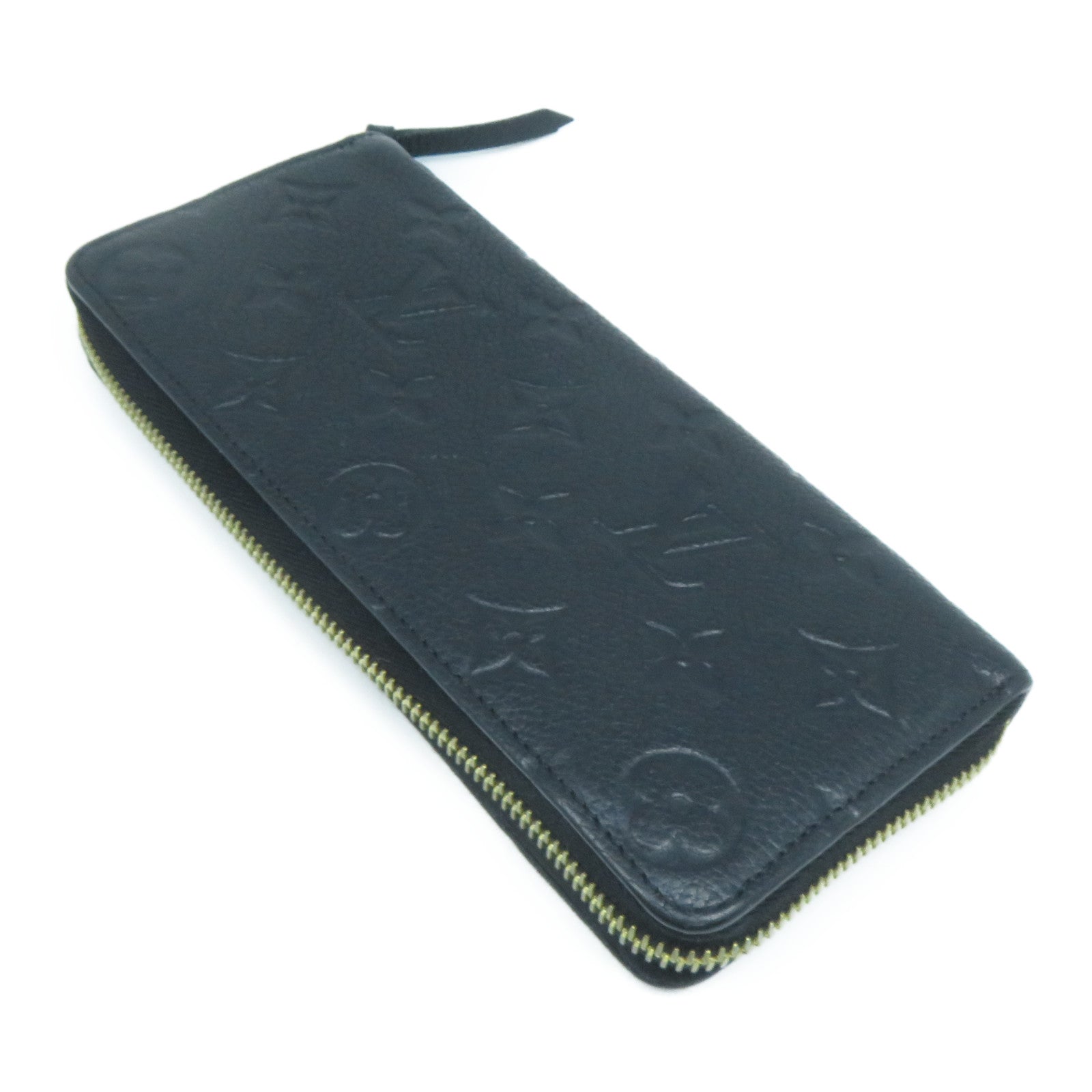 LOUIS VUITTON Monogram Empreinte Clemence Wallet金扣長錢包黑色