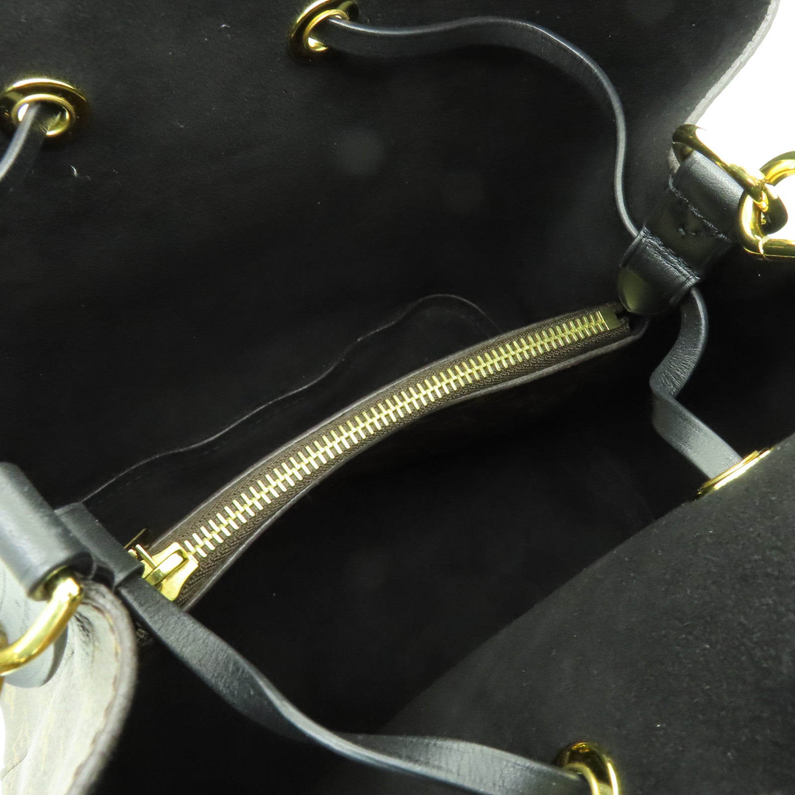 LOUIS VUITTON Monogram NeoNoe MM金扣肩背袋啡色/黑色