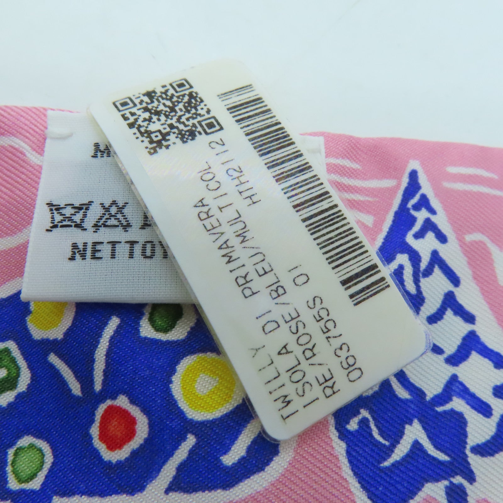 HERMES Silk Twilly Scarf Pink