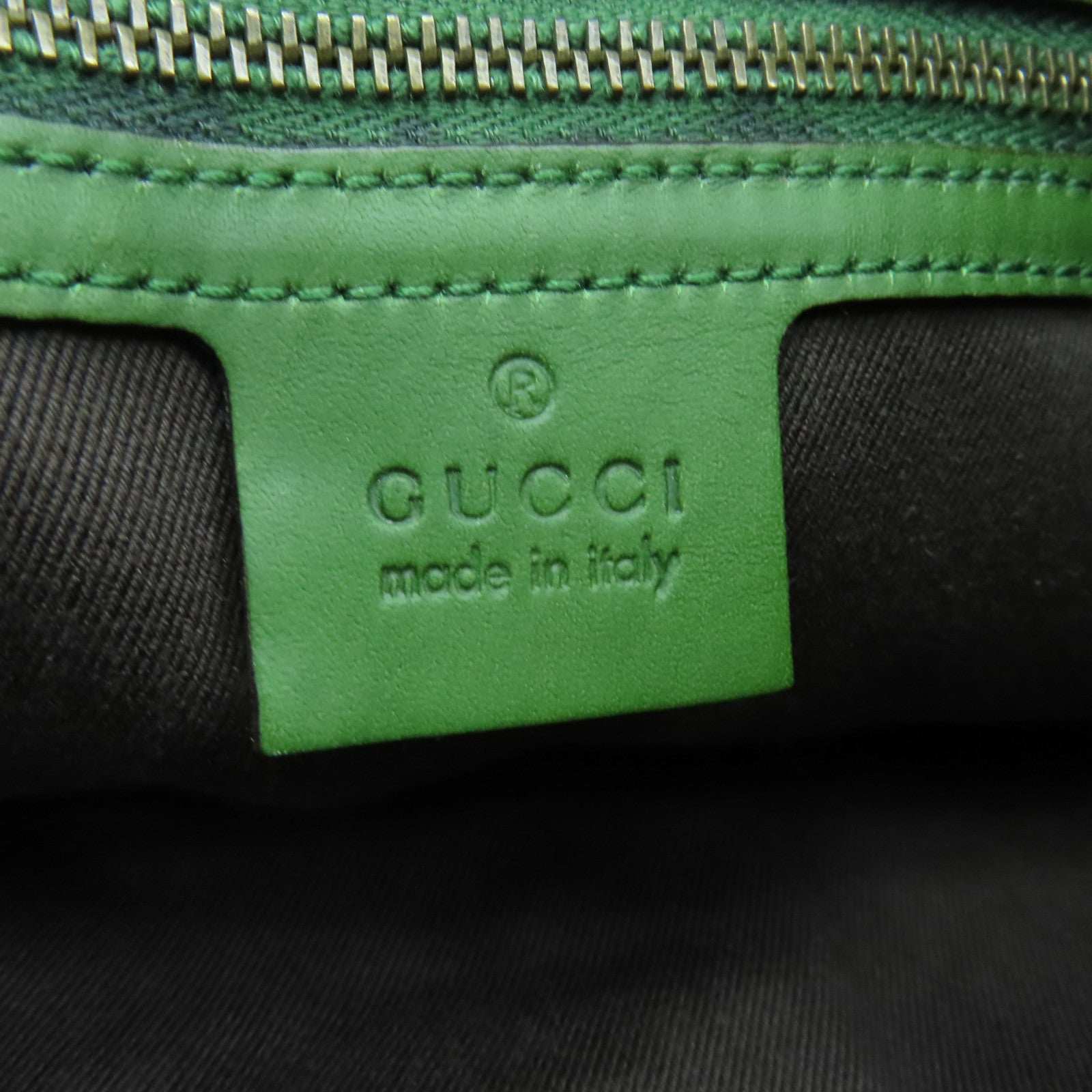 GUCCI 麂皮皮革Shoulder Bag金扣肩背袋綠色