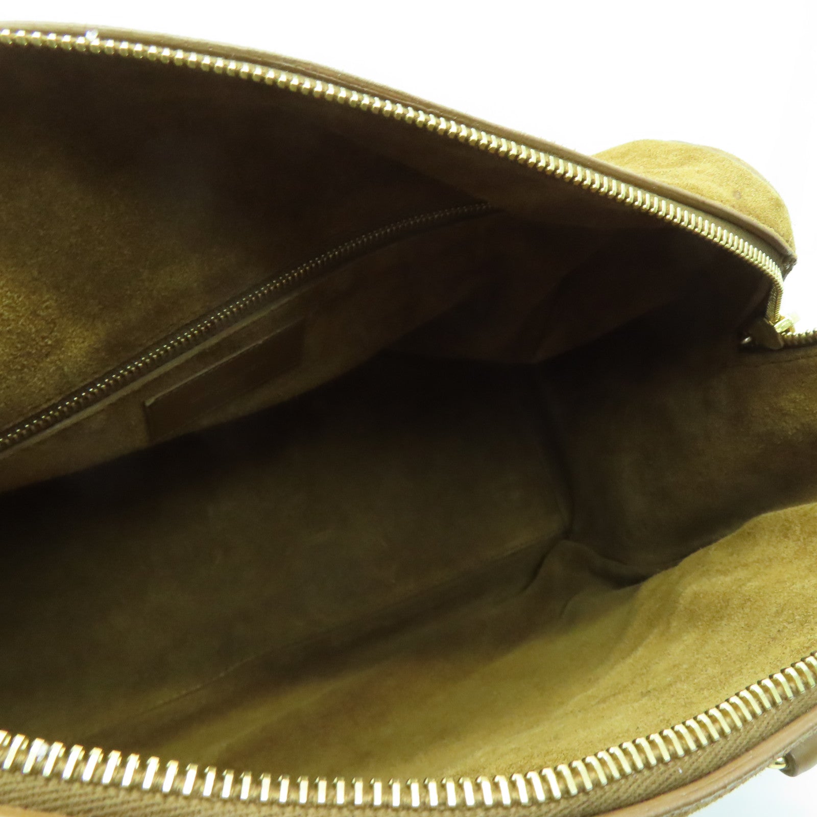 SAINT LAURENT 麂皮皮革2way Shoulder金扣手挽肩背两用袋啡色