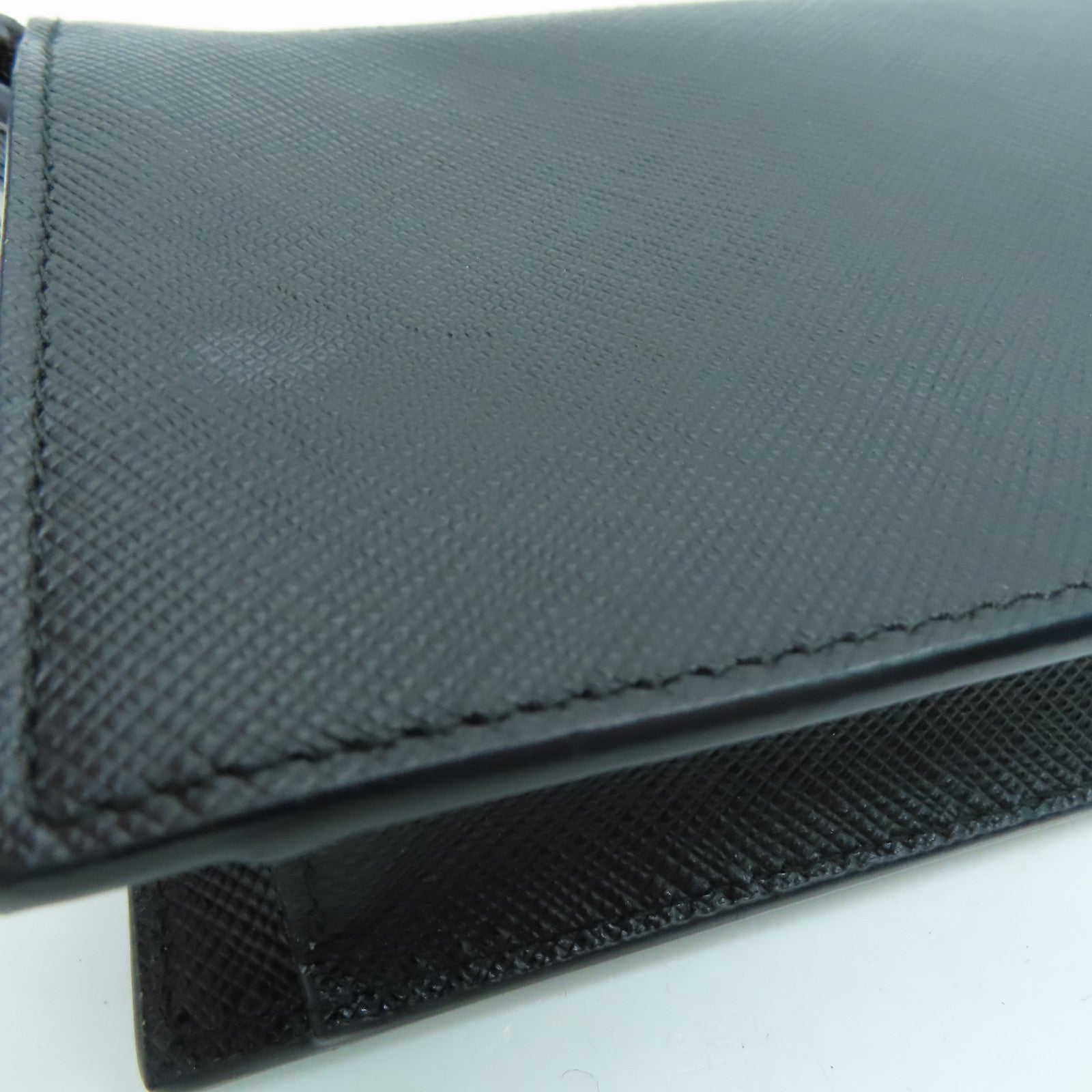 PRADA Saffiano皮革Clutch Bag銀扣手拿包