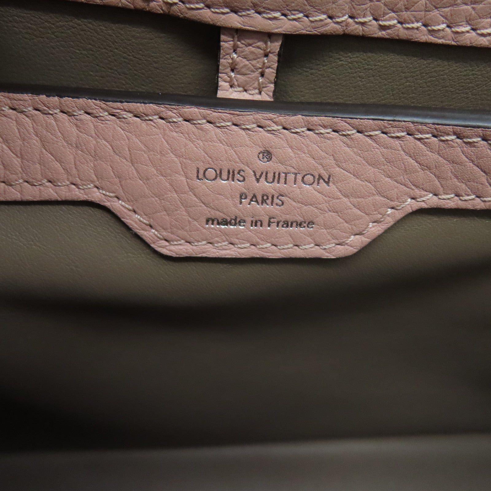 LOUIS VUITTON [Sharp Discount] Taurillon Leather/Snakeskin Leather Capucines MM Silver Buckle Shoulder Bag Pink