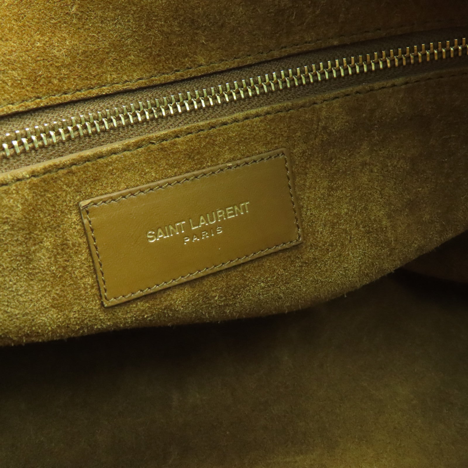 SAINT LAURENT 麂皮皮革2way Shoulder金扣手挽肩背两用袋啡色