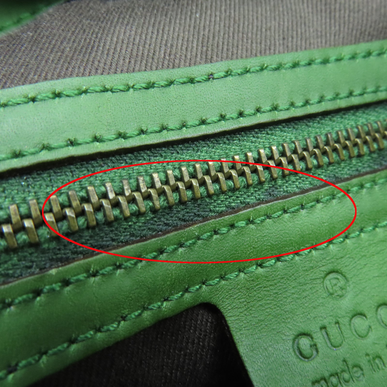 GUCCI 麂皮皮革Shoulder Bag金扣肩背袋綠色