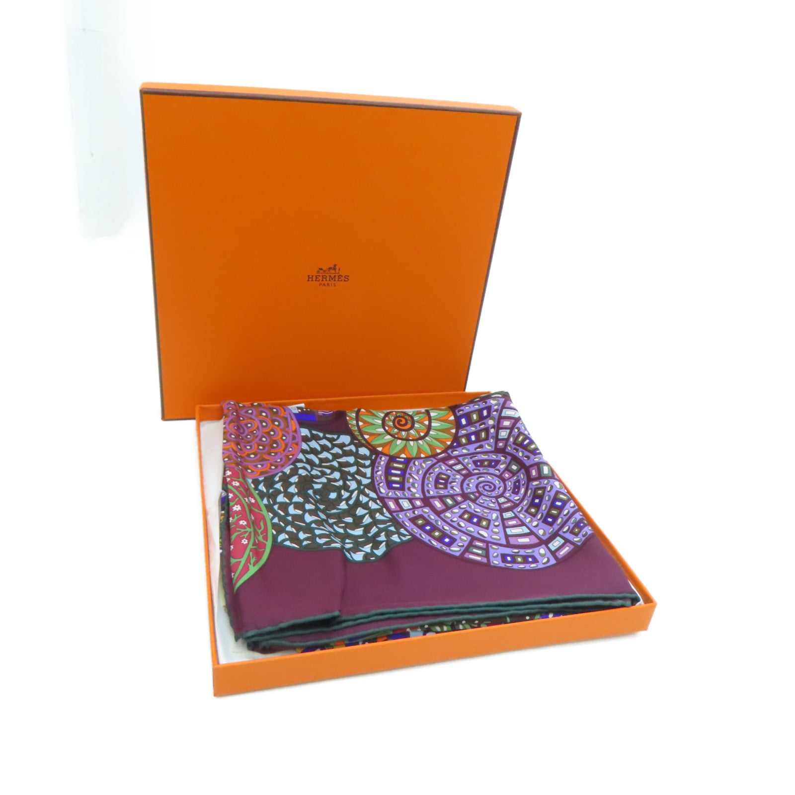 HERMES 丝质Scarf 90丝巾紫色/彩色