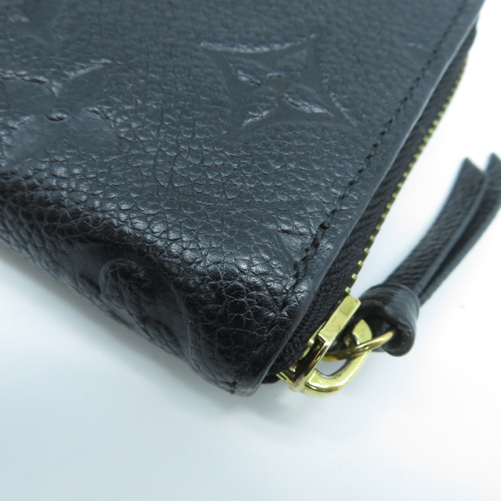 LOUIS VUITTON Monogram Empreinte Clemence Wallet金扣長錢包黑色