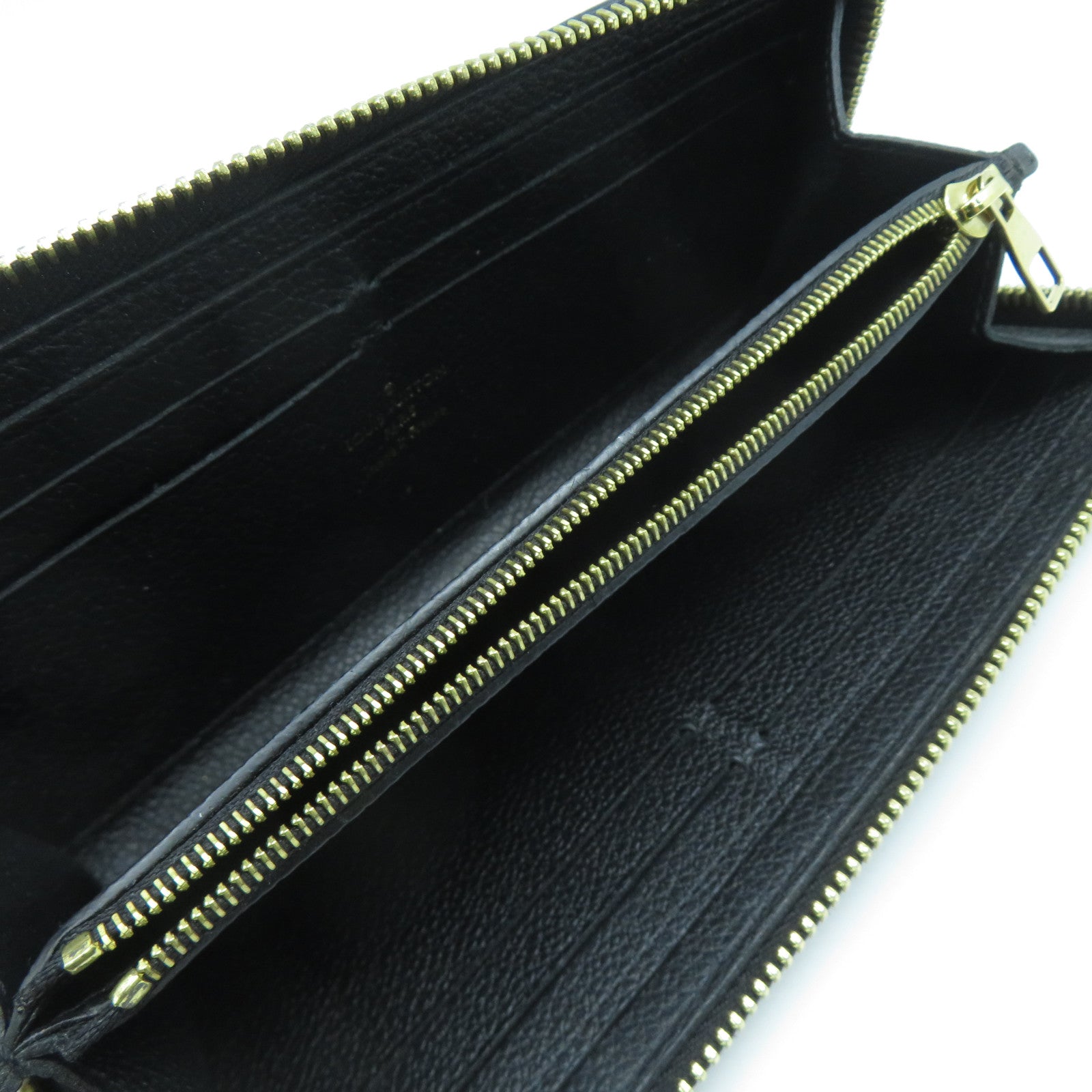 LOUIS VUITTON Monogram Empreinte Clemence Wallet金扣長錢包黑色