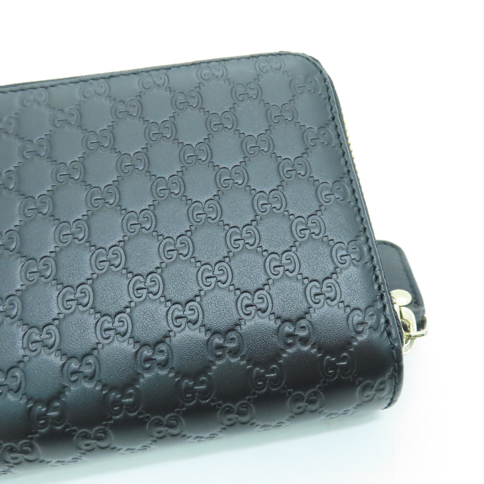 GUCCI 牛皮皮革Long Wallet金扣長錢包黑色