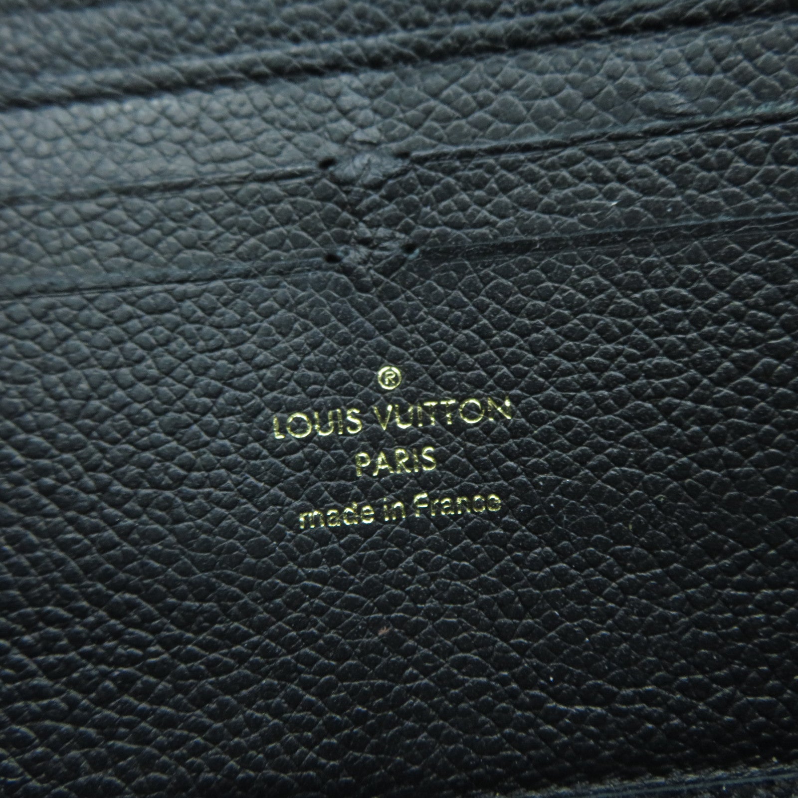 LOUIS VUITTON Monogram Empreinte Clemence Wallet金扣長錢包黑色