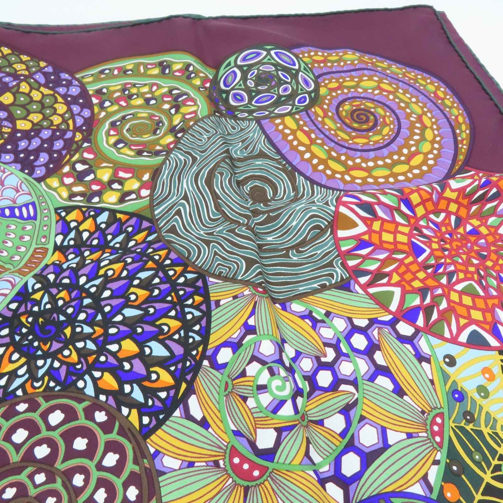 HERMES 丝质Scarf 90丝巾紫色/彩色