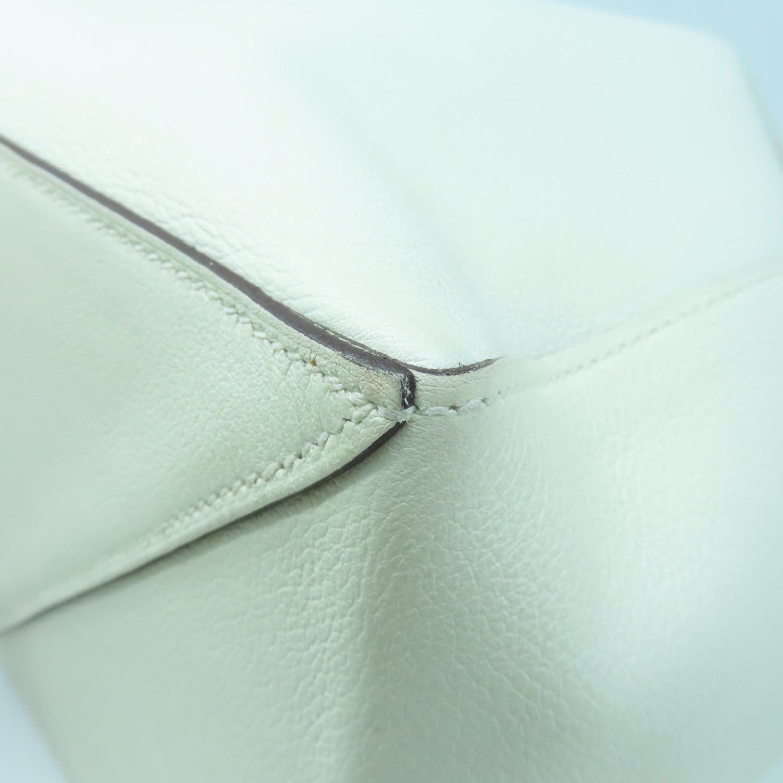 HERMES Evercolor皮革Licol Hermes 17銀扣肩背袋白色/紅色