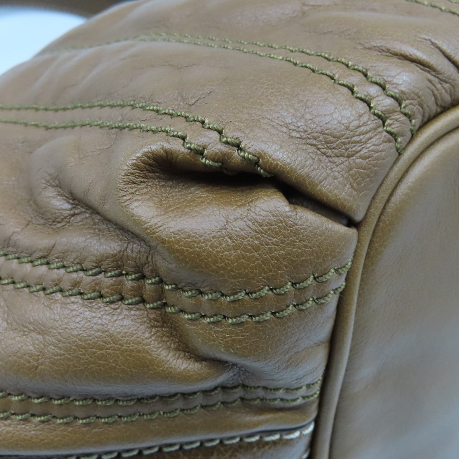 CELINE 牛皮皮革Shoulder Bag銀扣肩背袋啡色