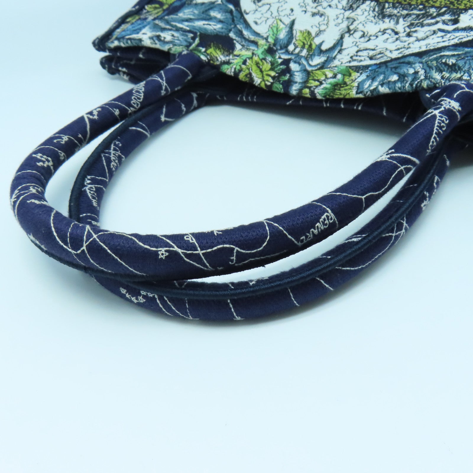 Dior Canvas Dior Book Handle Bag Dark Blue/Yellow/White