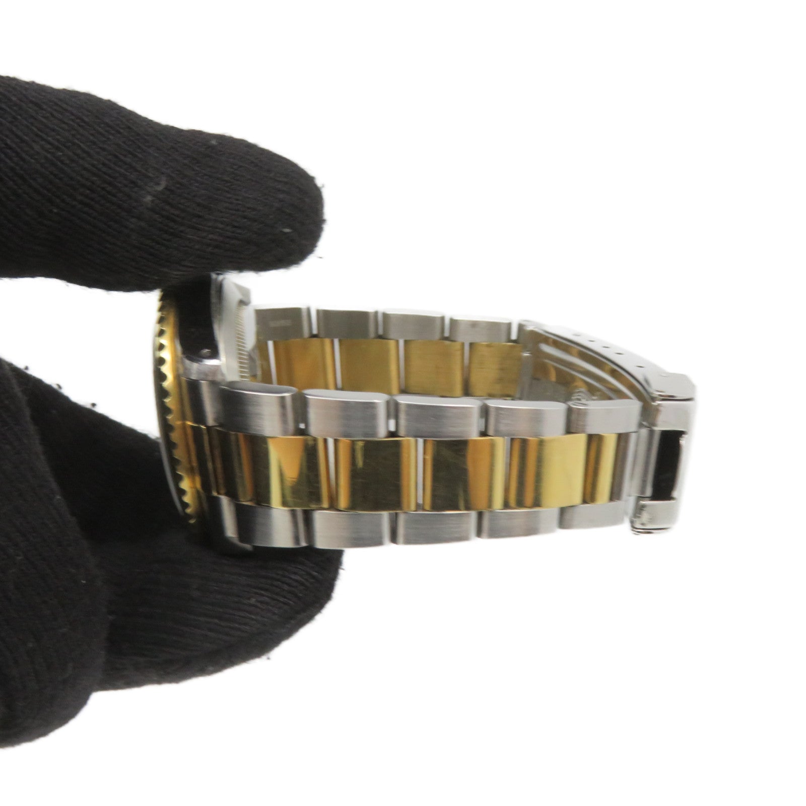 ROLEX Submarinar Date Watch 不鏽鋼/K18黃金自動機芯手錶黑色