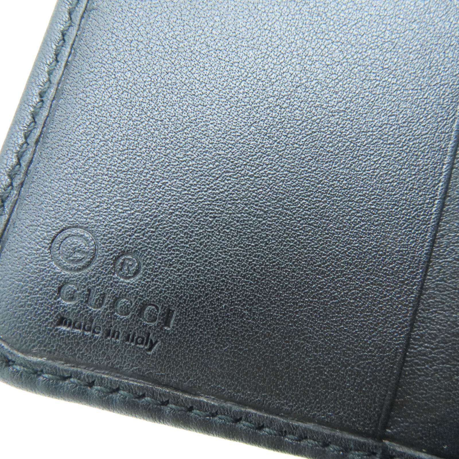 GUCCI 牛皮皮革Long Wallet金扣長錢包黑色