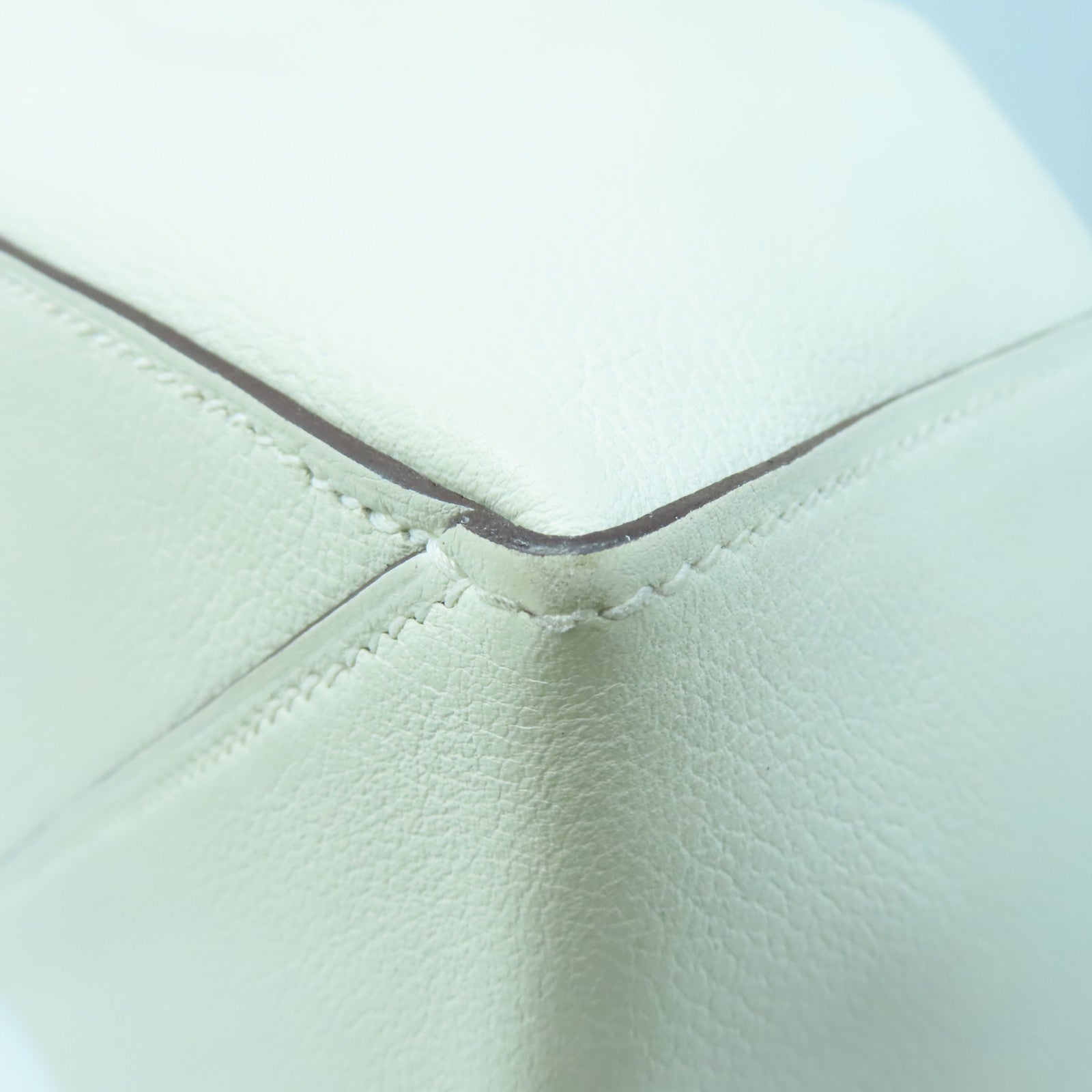 HERMES Evercolor皮革Licol Hermes 17銀扣肩背袋白色/紅色