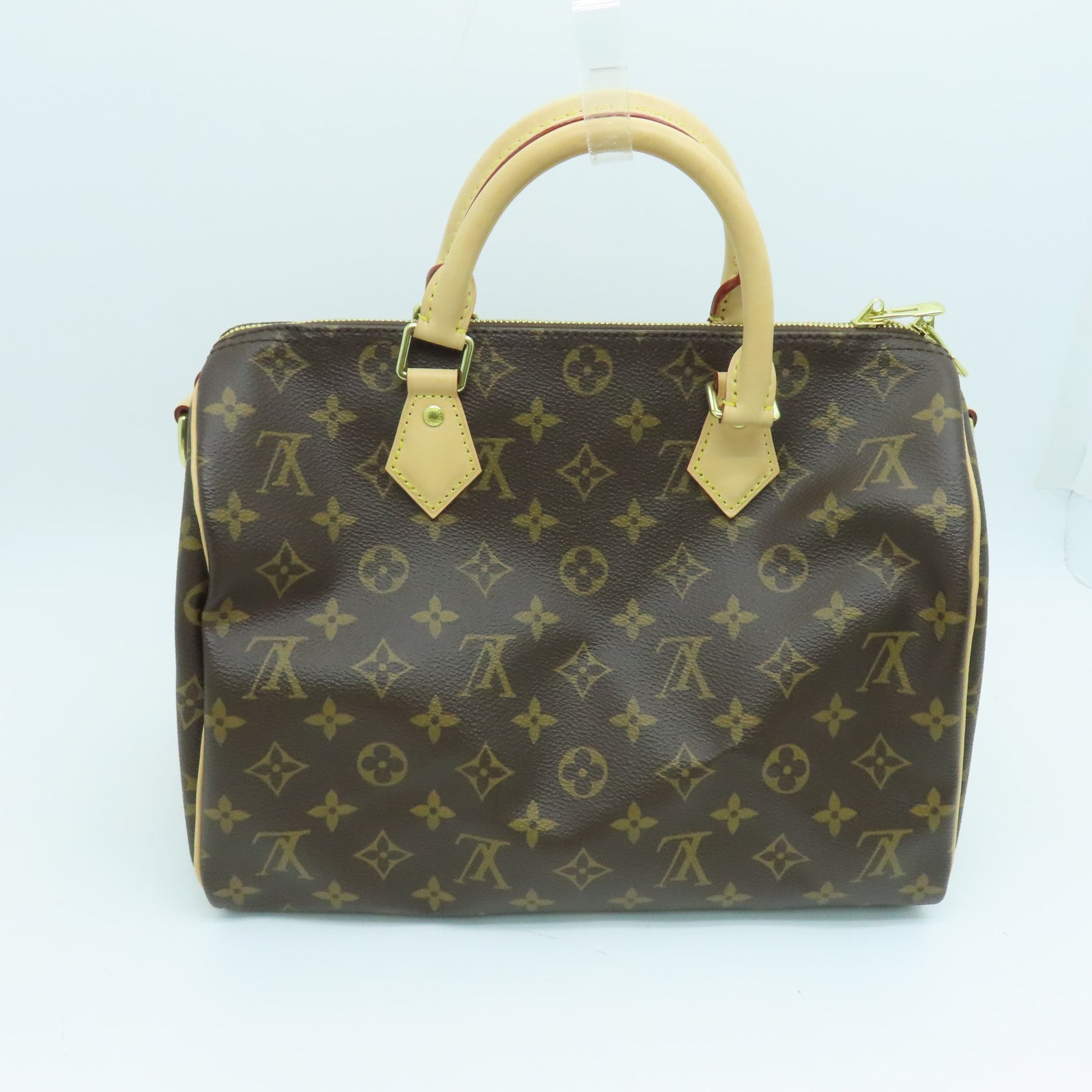 LOUIS VUITTON Monogram Speedy Bandouliere 30金扣手挽肩背兩用袋啡色