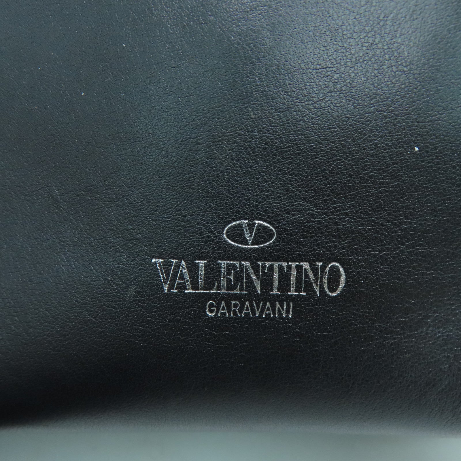 Valentino 牛皮皮革2way Shoulder Bag银扣手挽肩背两用袋黑色