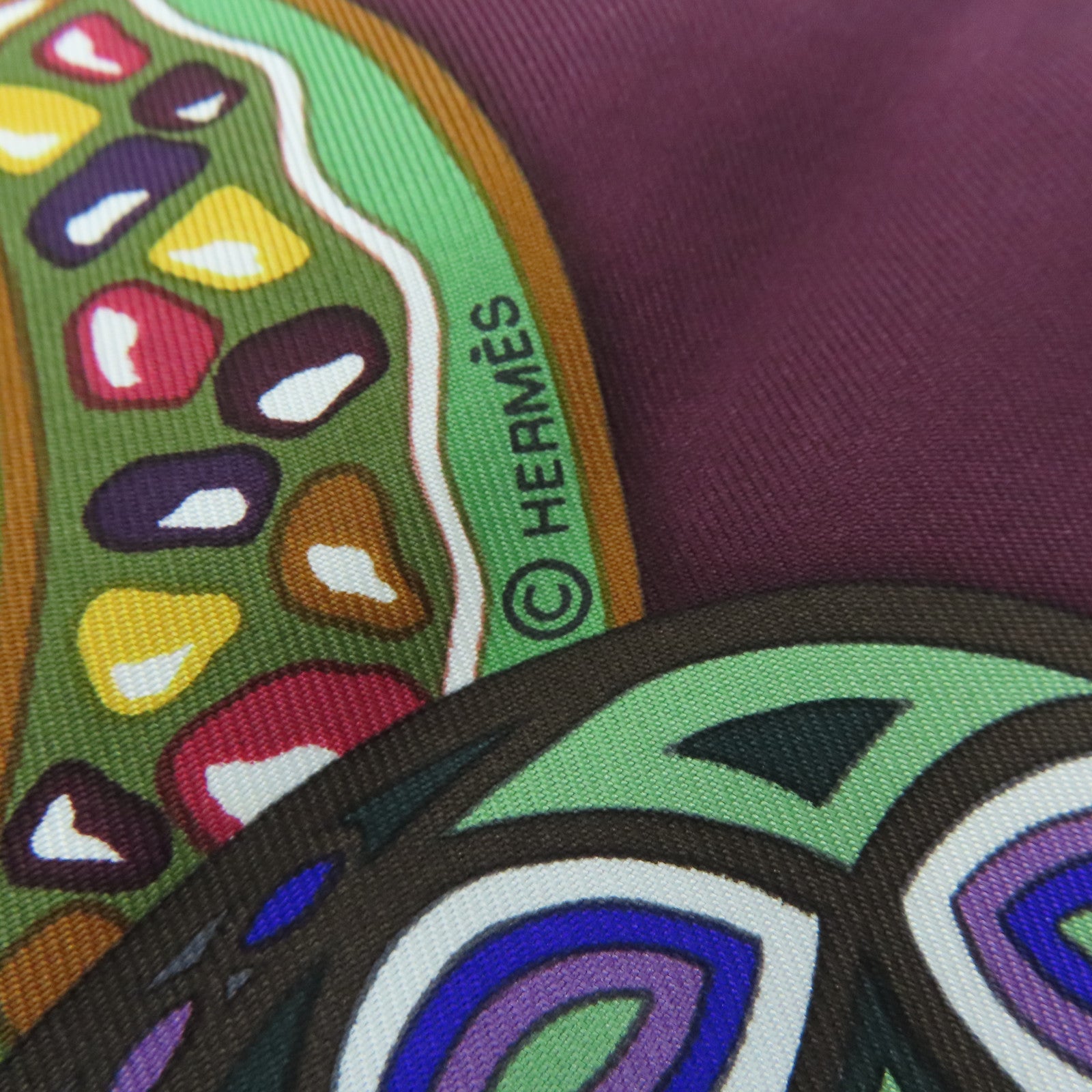 HERMES 丝质Scarf 90丝巾紫色/彩色