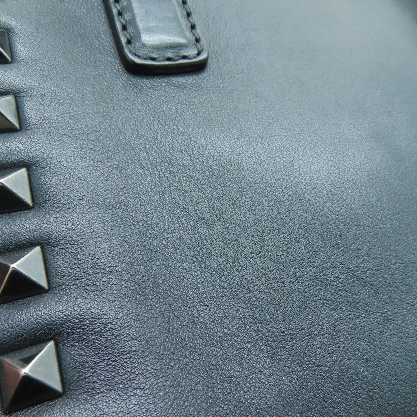 Valentino 牛皮皮革2way Shoulder Bag银扣手挽肩背两用袋黑色