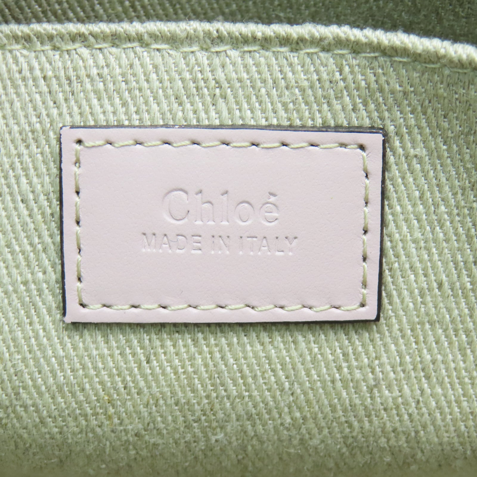 Chloe 【激減優惠】帆布Woody Bag Medium手挽袋米色/粉紅色/白色