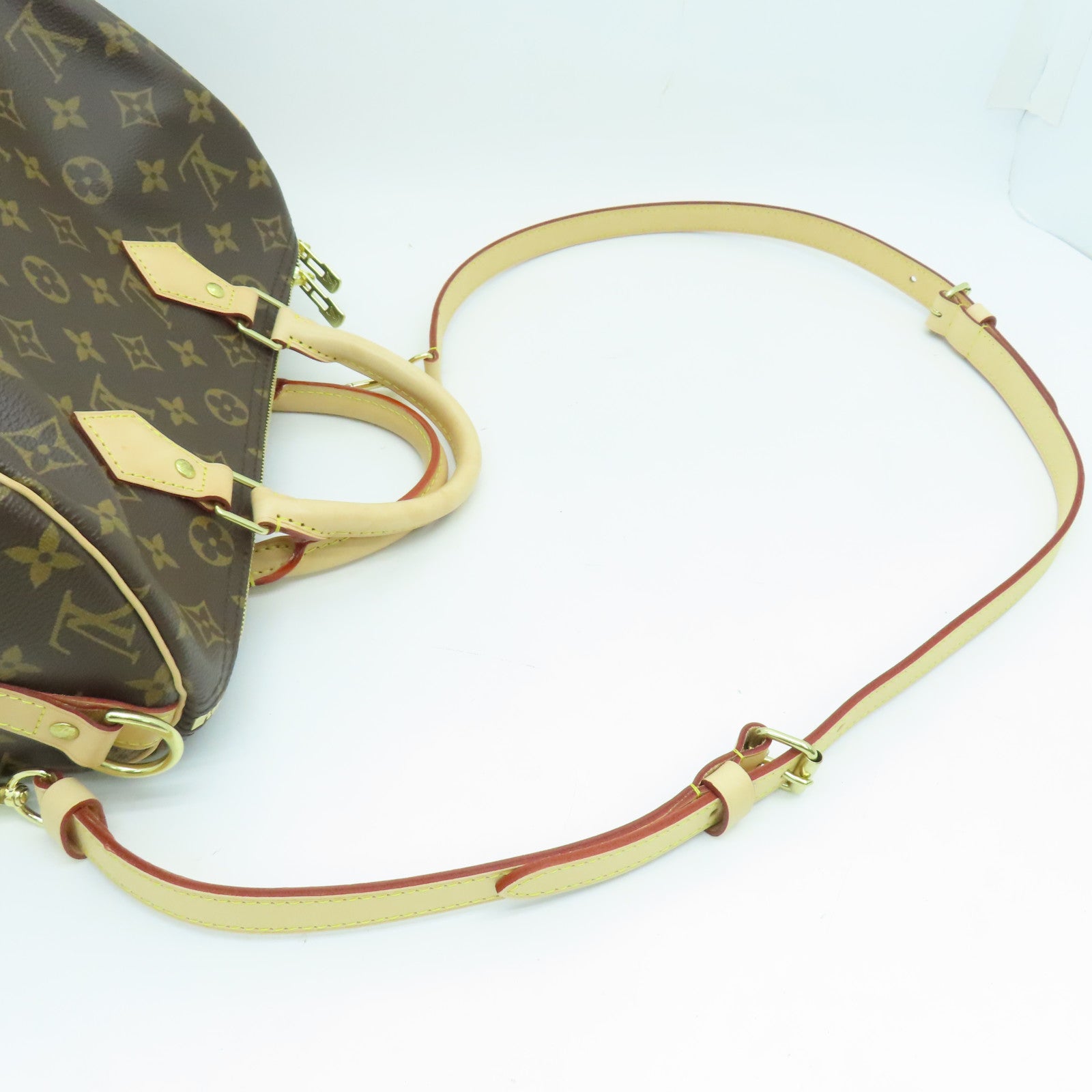 LOUIS VUITTON Monogram Speedy Bandouliere 30金扣手挽肩背兩用袋啡色