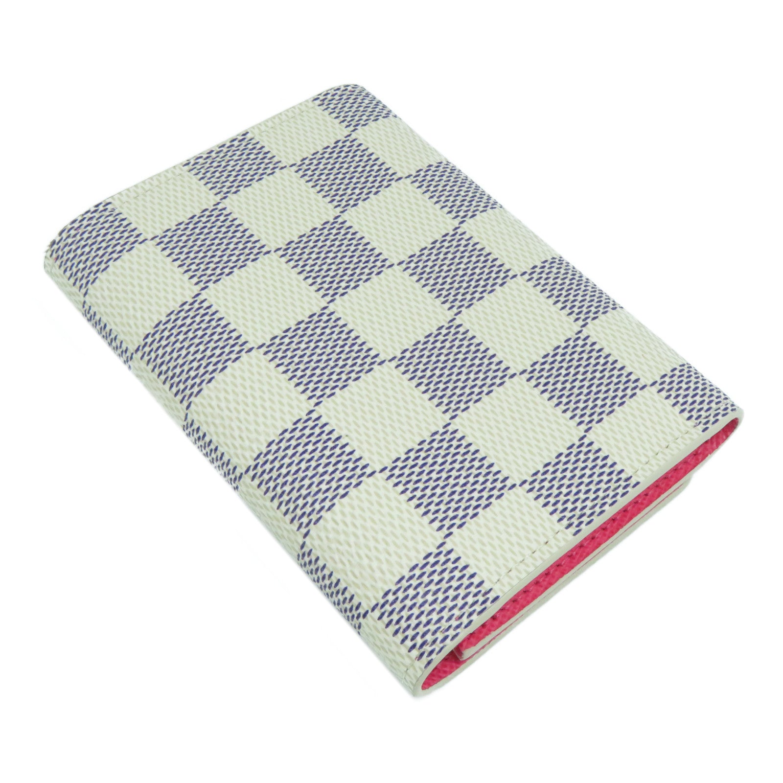 LOUIS VUITTON Damier Azur Rosalie金扣零錢包白色