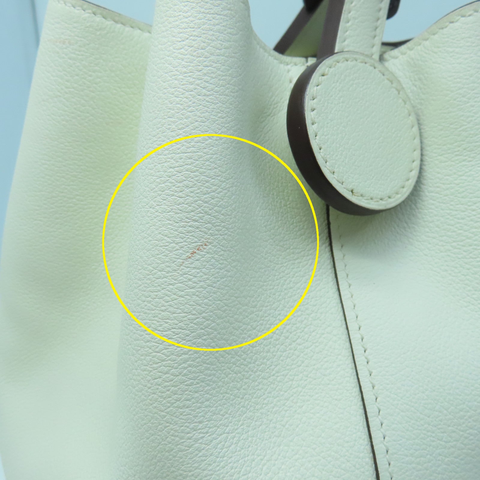 HERMES Evercolor皮革Licol Hermes 17銀扣肩背袋白色/紅色