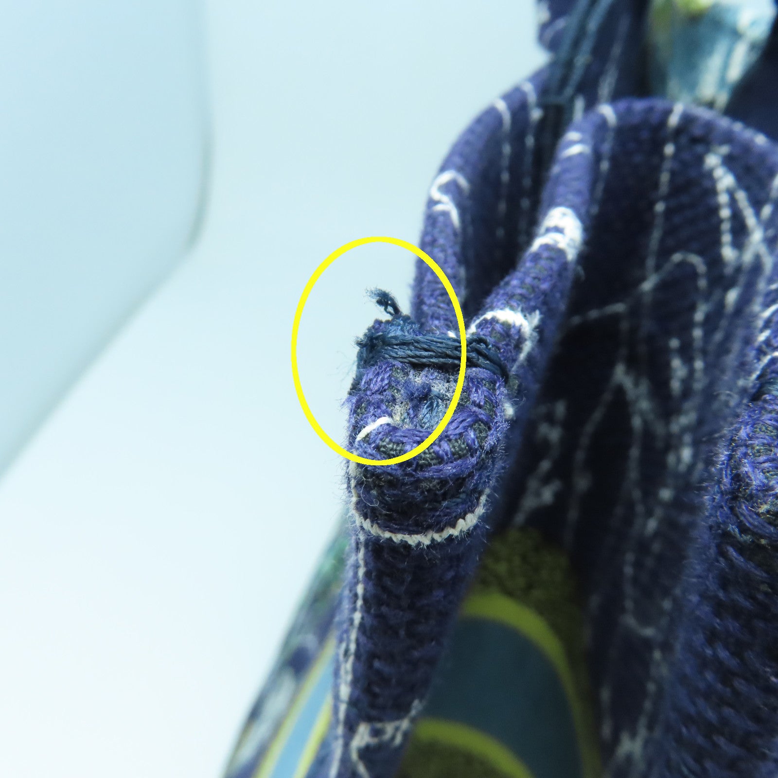 Dior Canvas Dior Book Handle Bag Dark Blue/Yellow/White