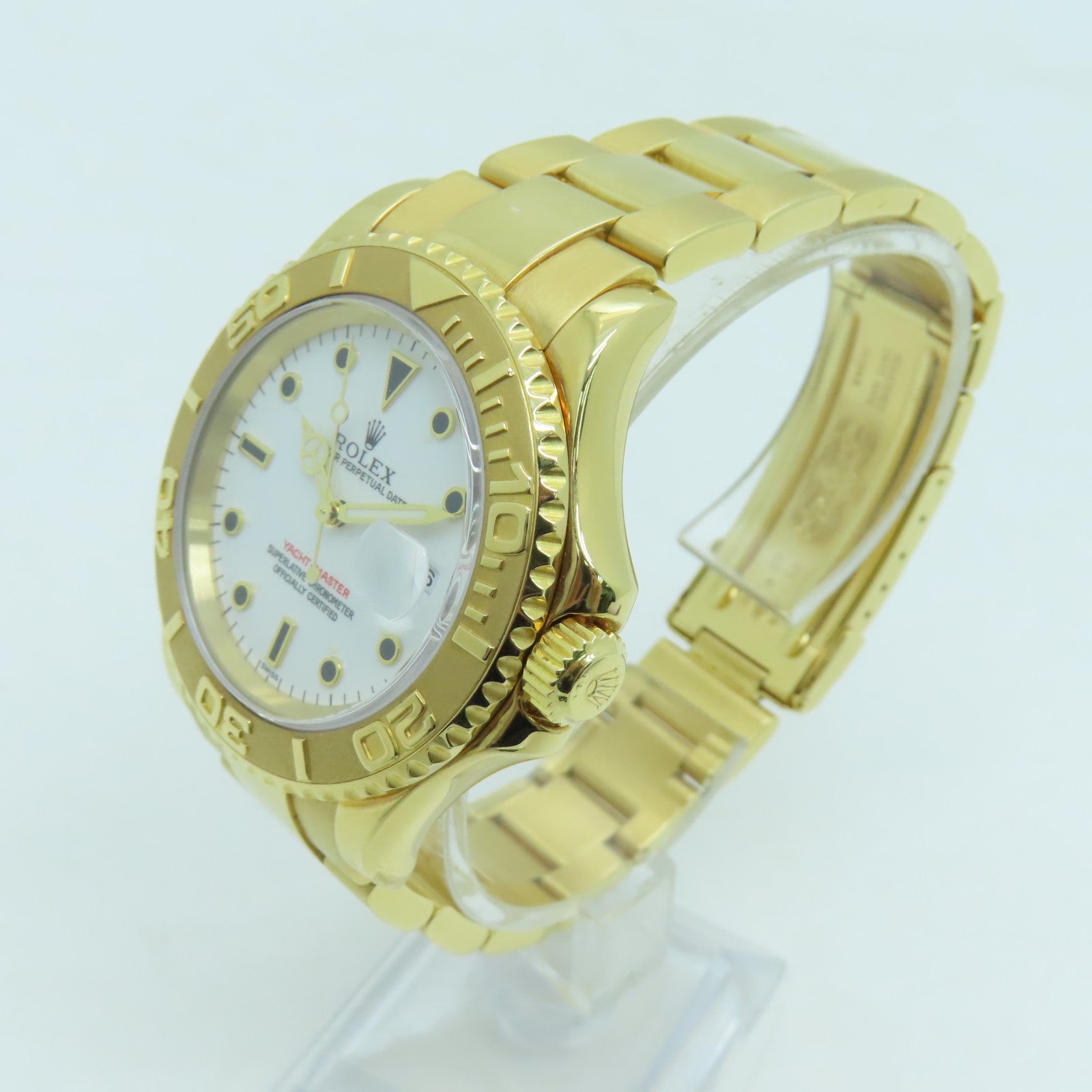 ROLEX Yacht Master 18K黃金手錶自動機芯白色