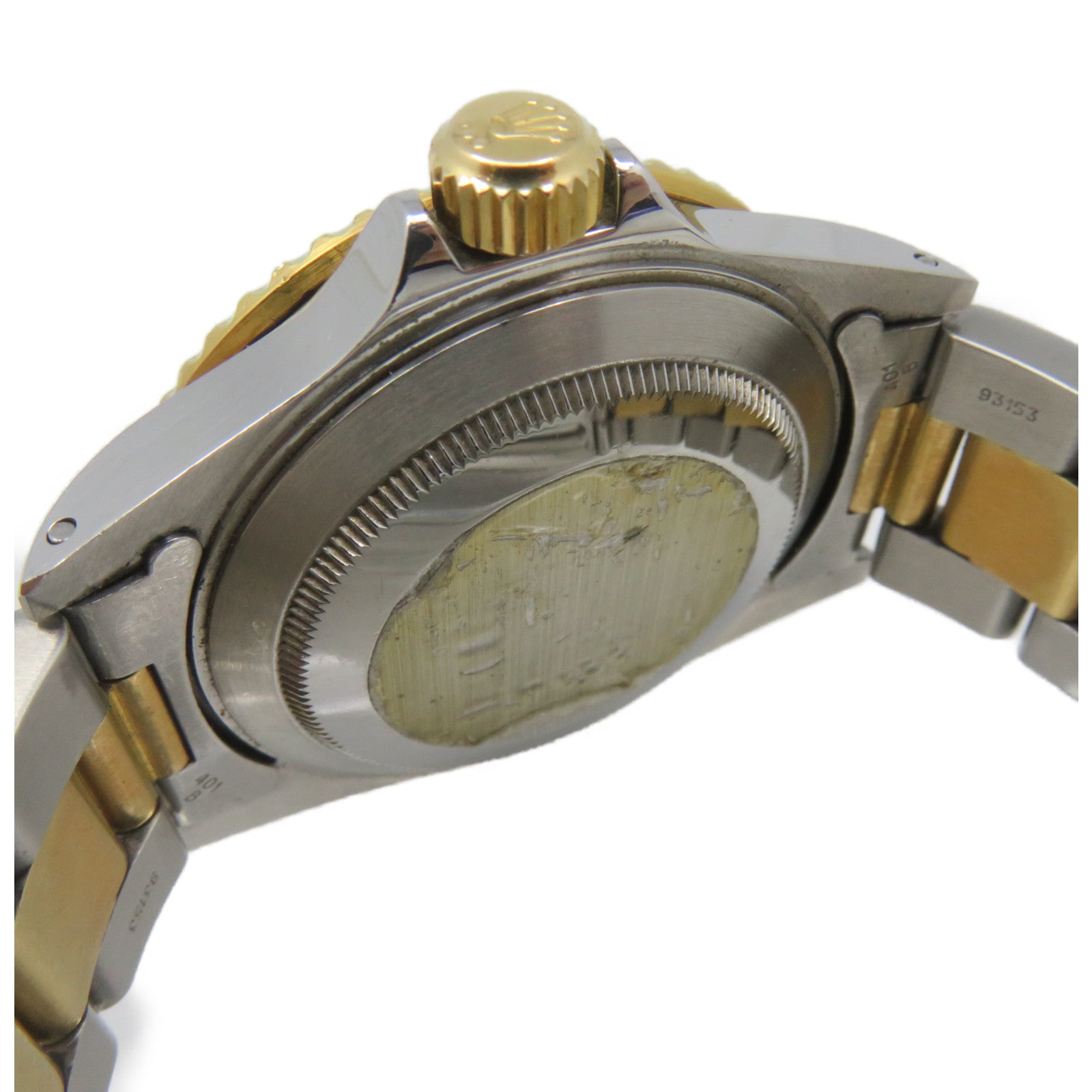 ROLEX Submarinar Date Watch 不鏽鋼/K18黃金自動機芯手錶黑色