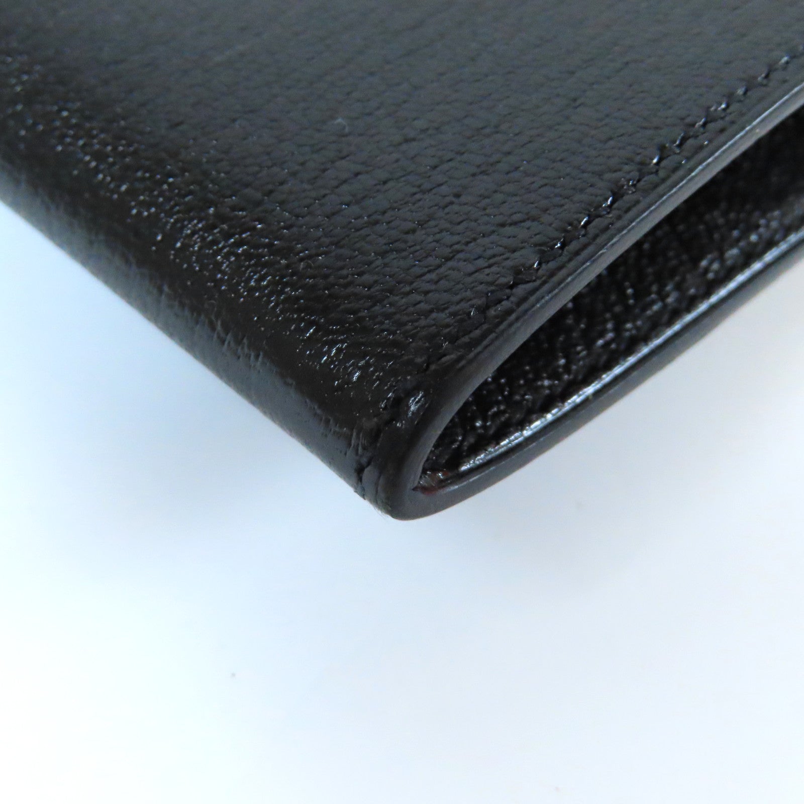 HERMES Chevre皮革Cinhetic Mini銀扣肩背袋黑色