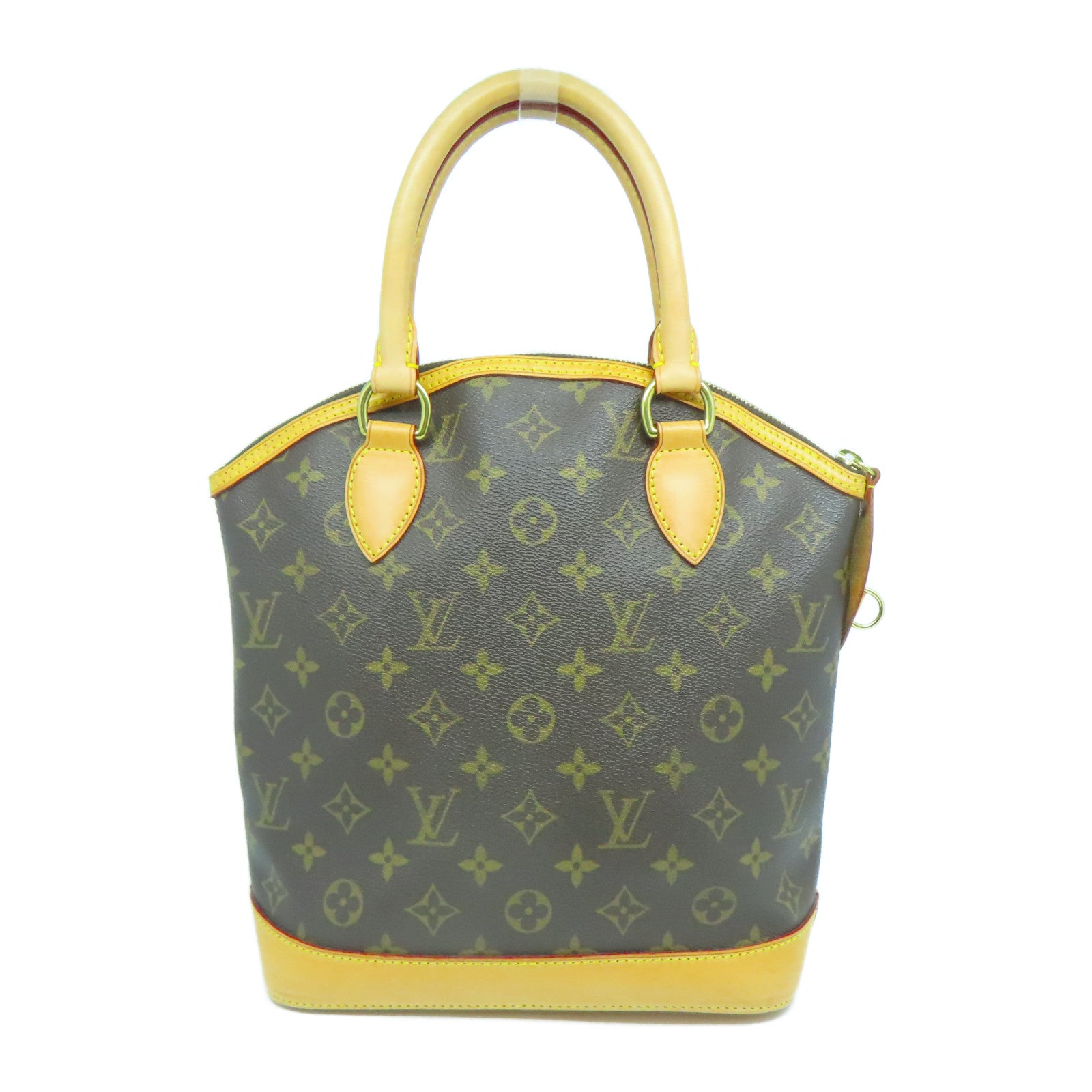 LOUIS VUITTON Monogram Lockit金扣手挽袋啡色