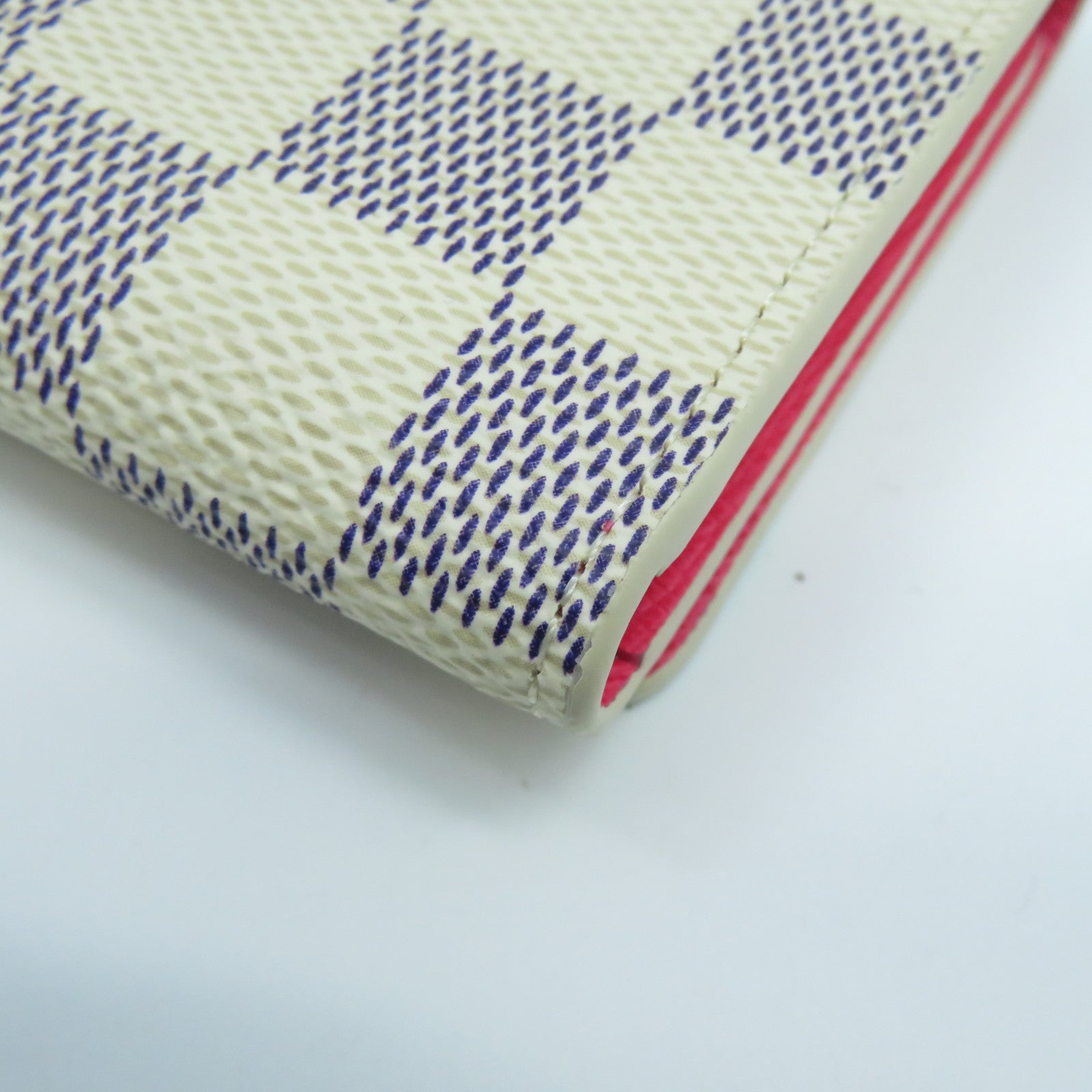 LOUIS VUITTON Damier Azur Rosalie金扣零錢包白色
