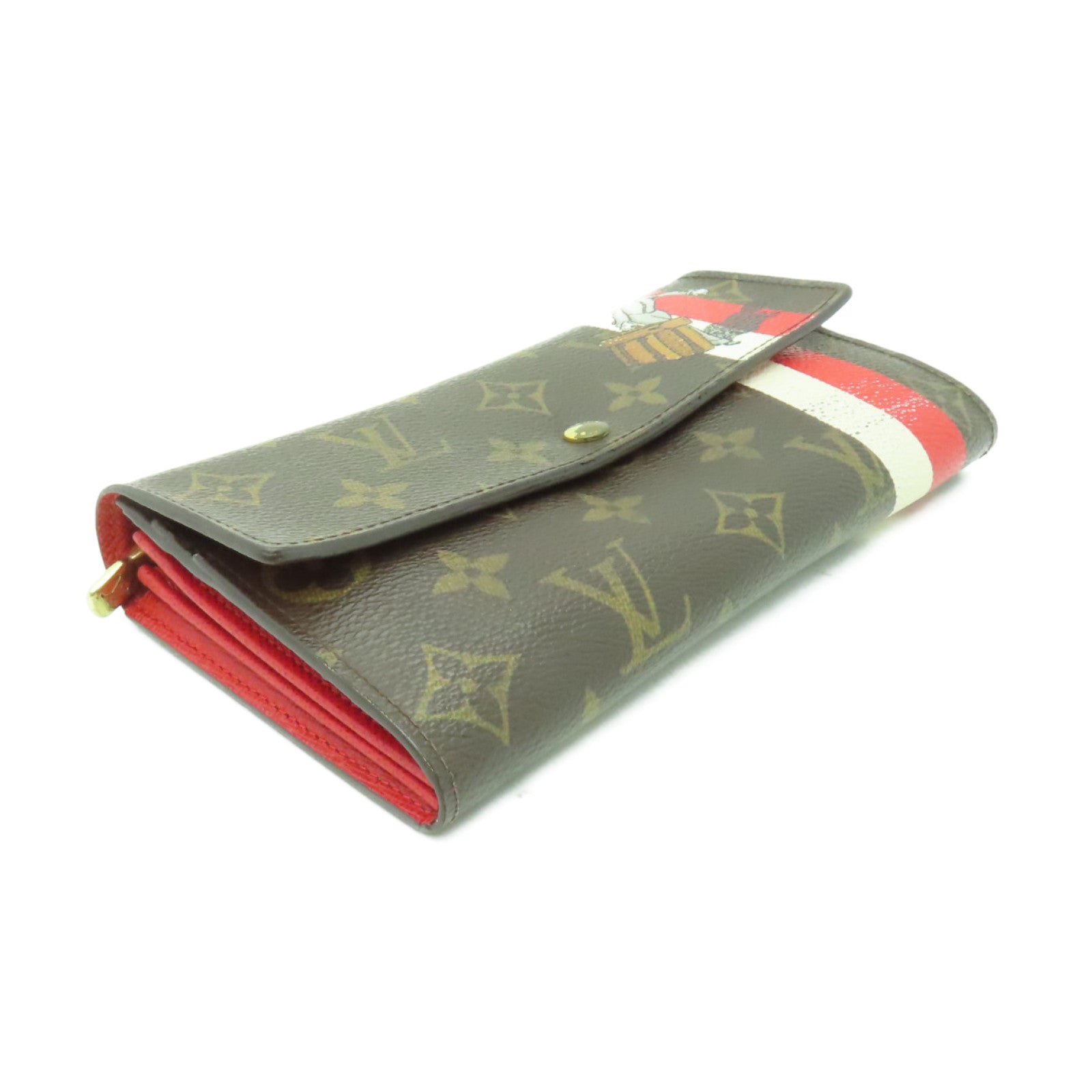 LOUIS VUITTON Monogram Groom Portefeuille Sarah金扣長錢包啡色