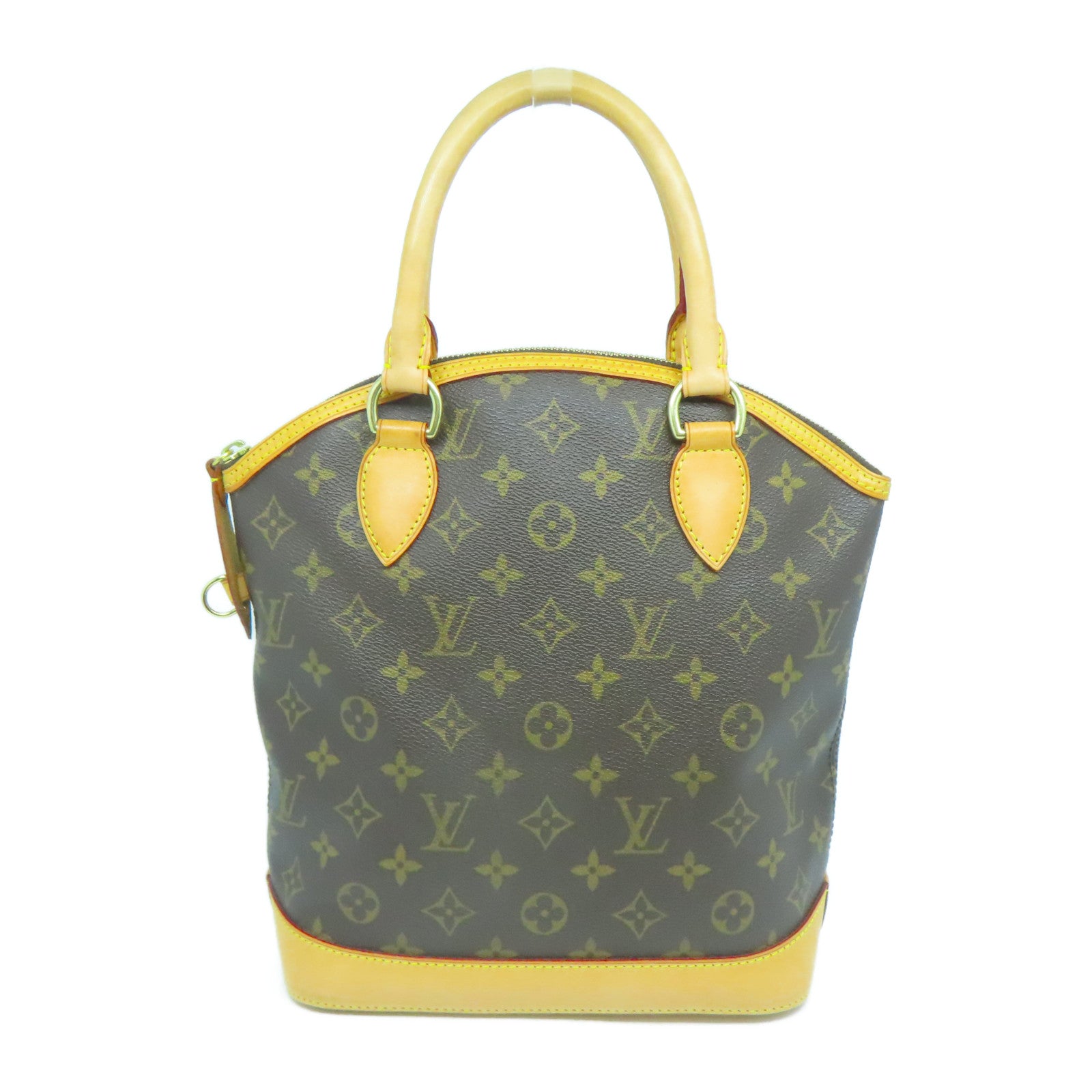 LOUIS VUITTON Monogram Lockit金扣手挽袋啡色