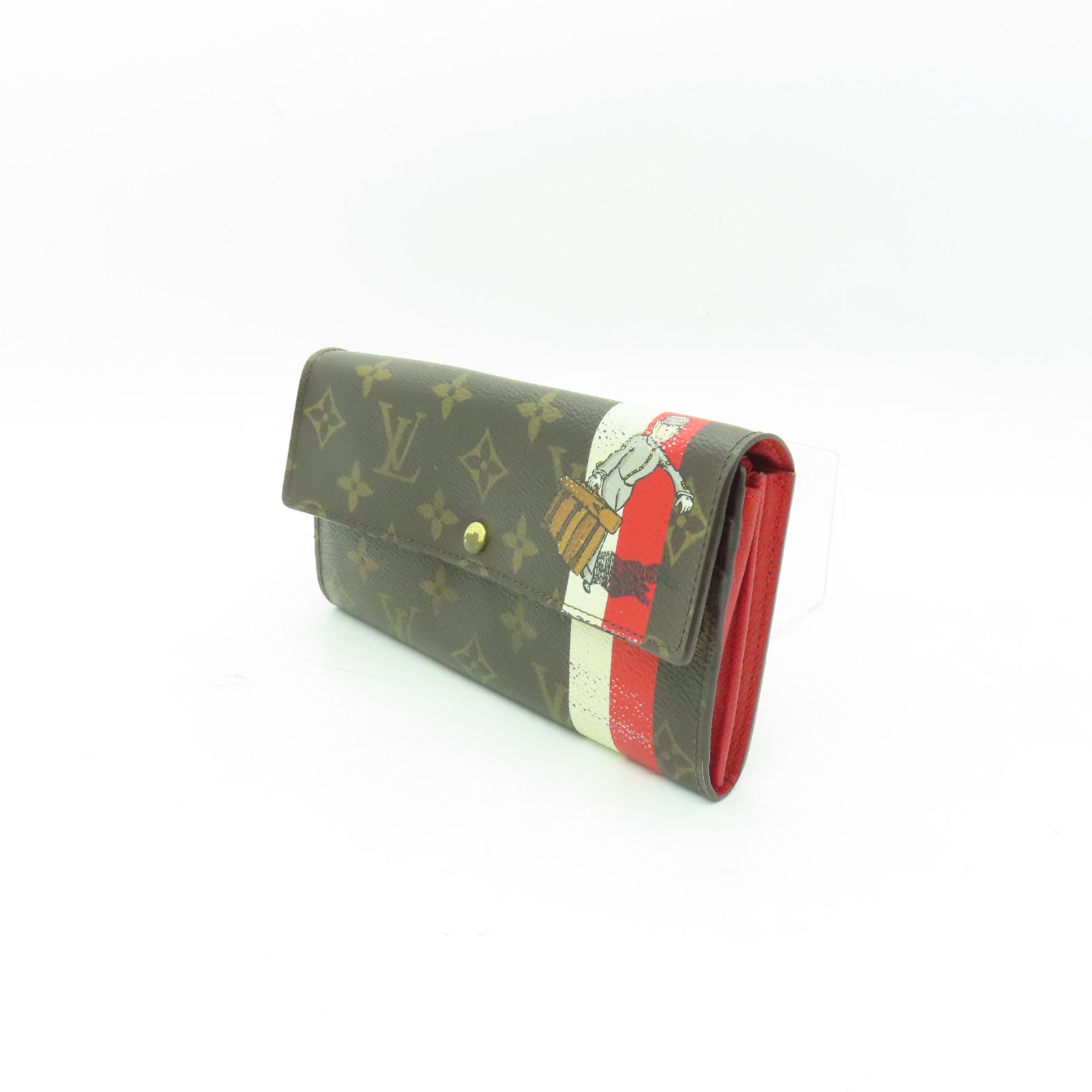 LOUIS VUITTON Monogram Groom Portefeuille Sarah金扣長錢包啡色