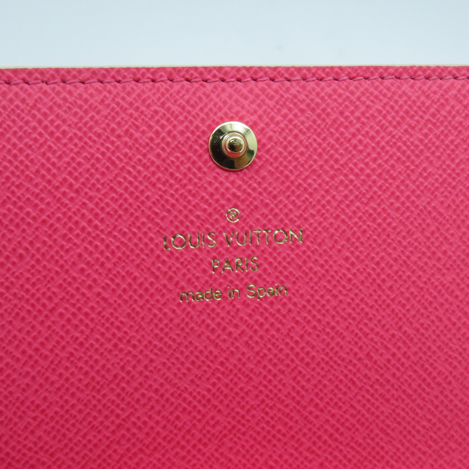 LOUIS VUITTON Damier Azur Rosalie金扣零錢包白色