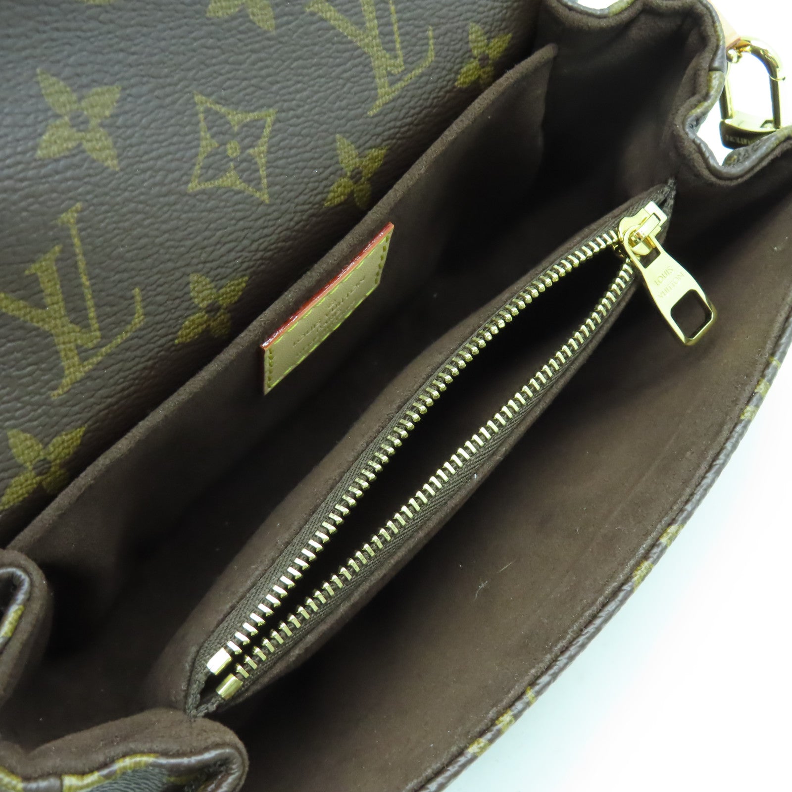 LOUIS VUITTON Monogram Pochette Metis East West金扣鏈帶手挽肩背兩用袋啡色