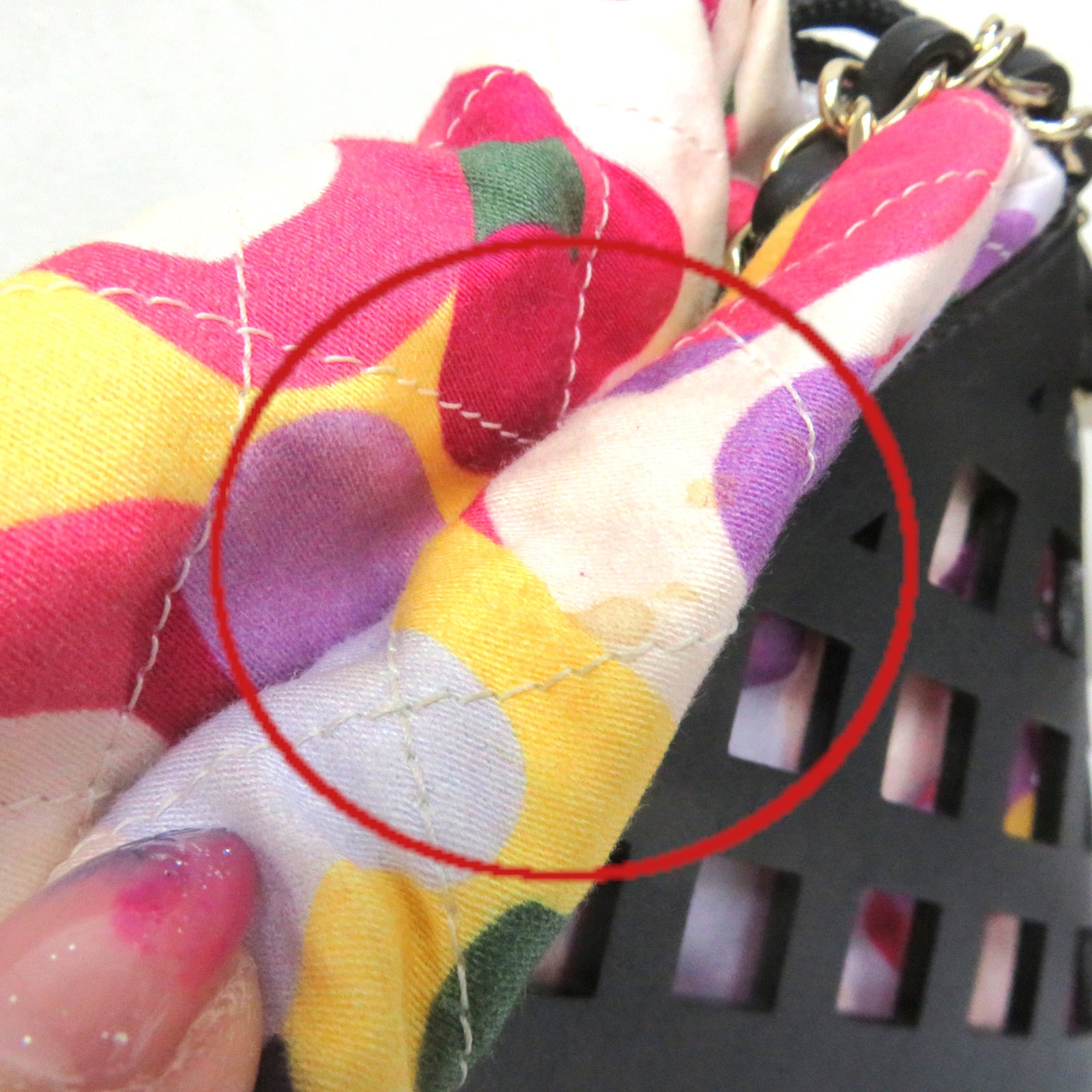 CHANEL 菱格牛皮皮革Chain Shoulder Bag鏈帶肩背袋黑色